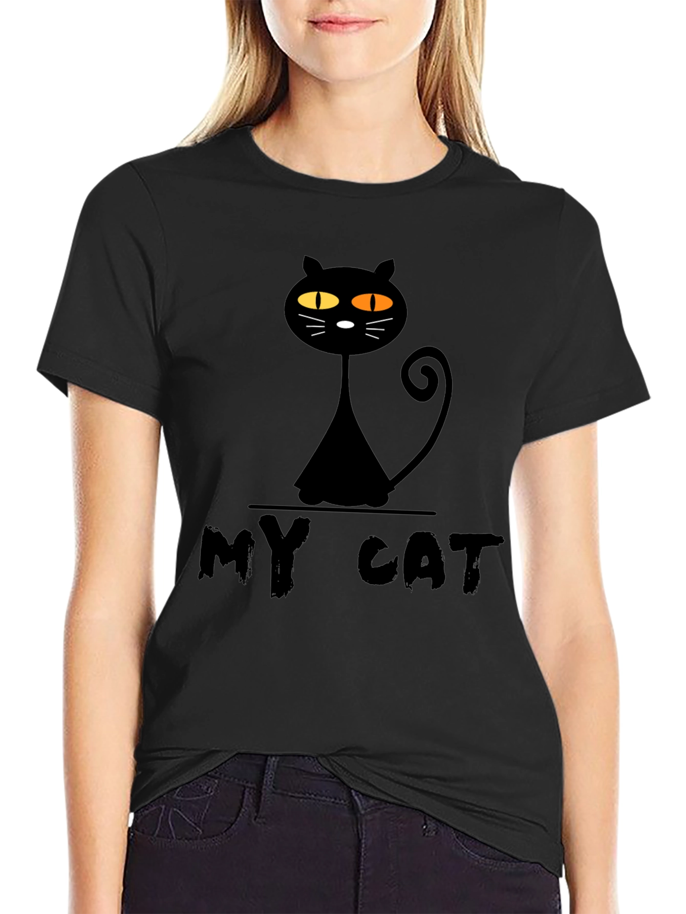 My Cat T-Shirt Halloween Black Cat Tee