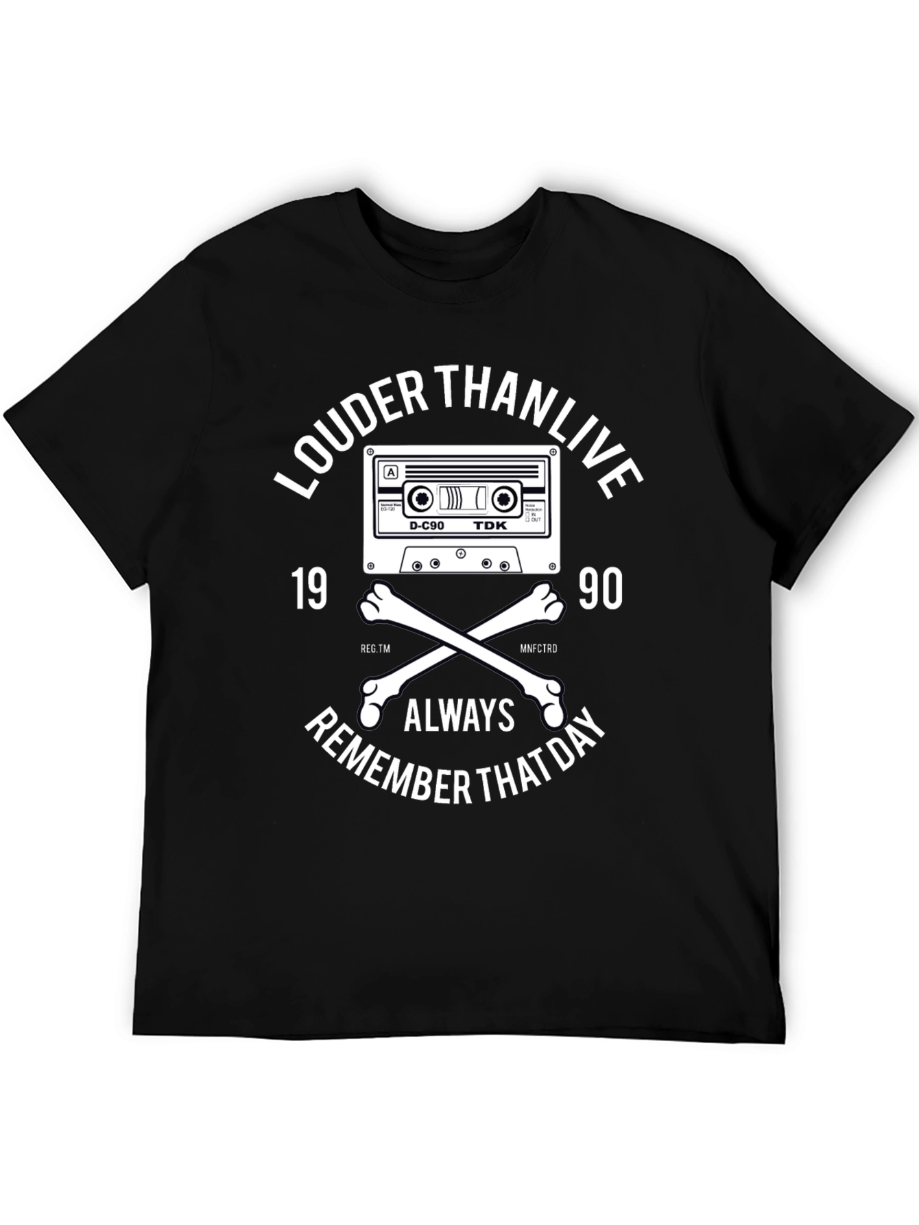 Louder Than Live 1990 Cassette Skullbones T-Shirt