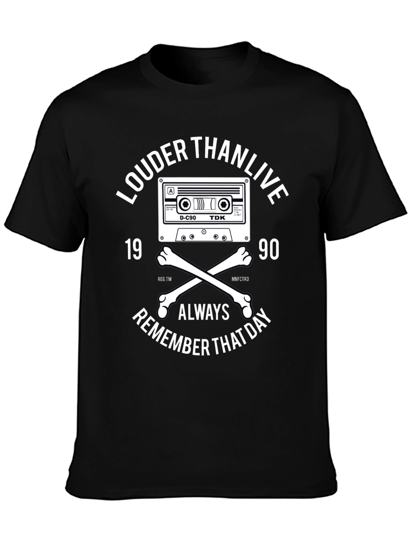 Louder Than Live 1990 Cassette Skullbones T-Shirt