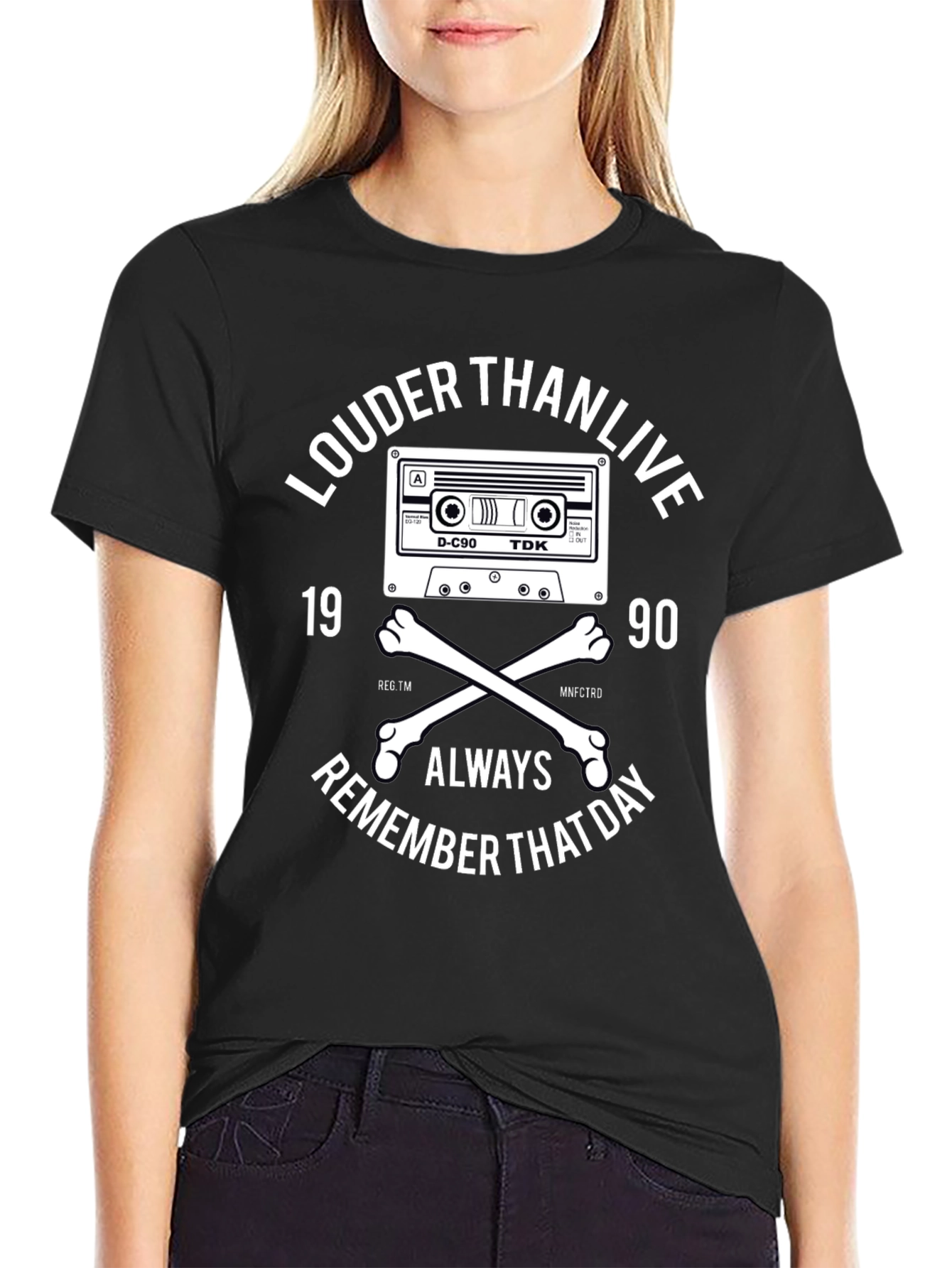 Louder Than Live 1990 Cassette Skullbones T-Shirt