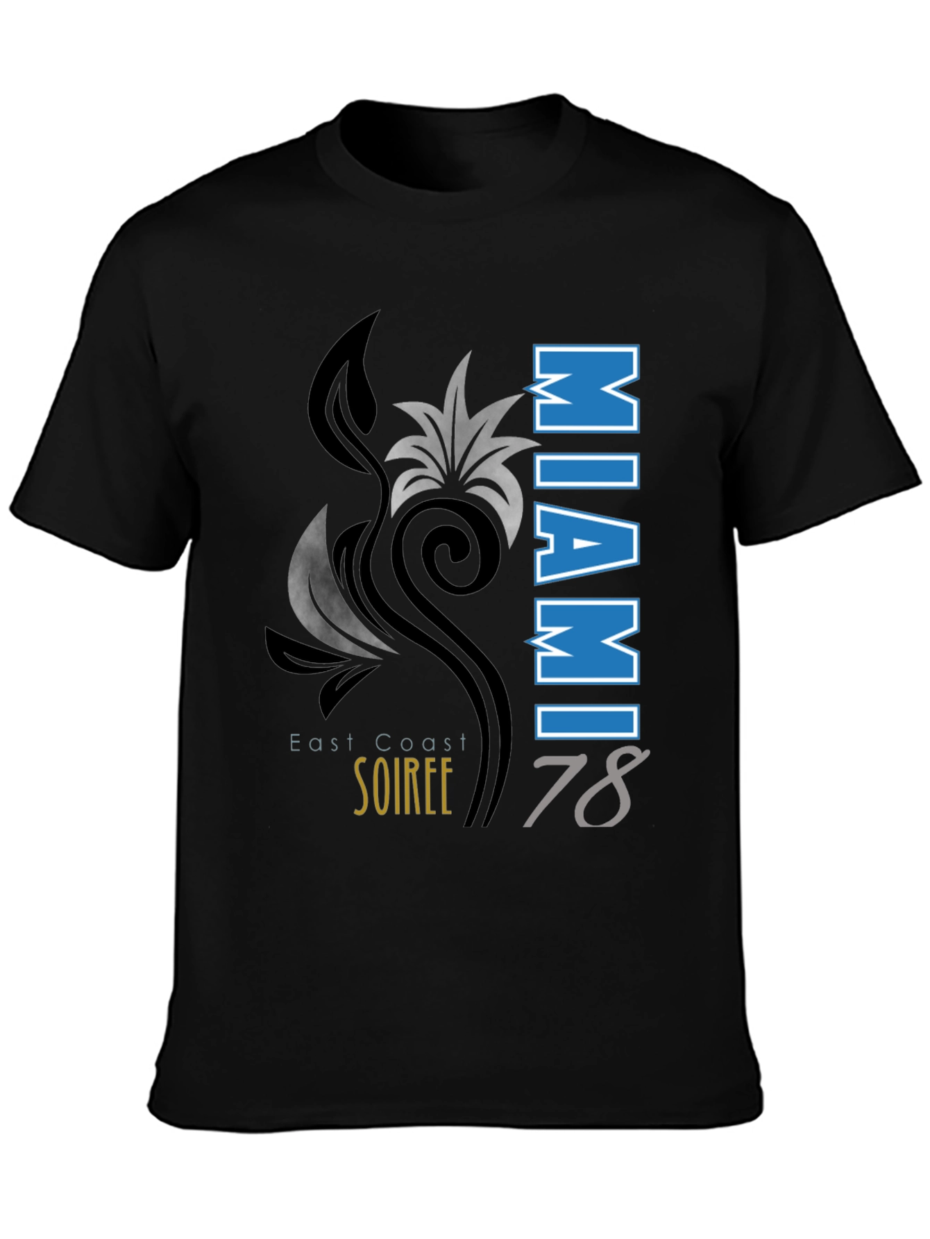 Miami Soiree 78 Black T-Shirt