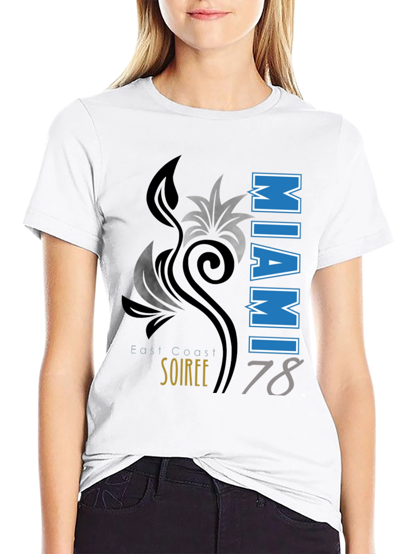 Miami Soiree 78 Black T-Shirt