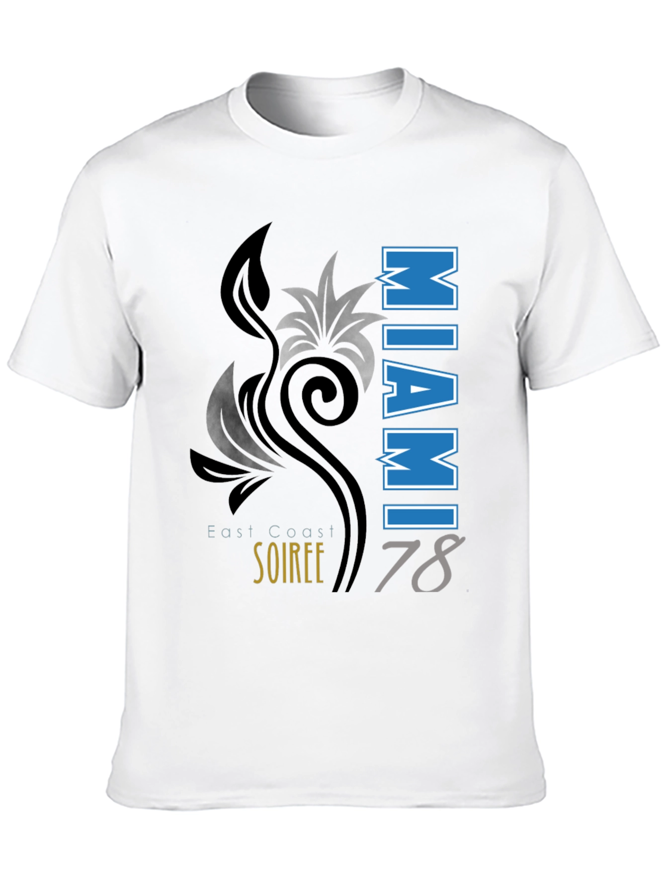 Miami Soiree 78 Black T-Shirt