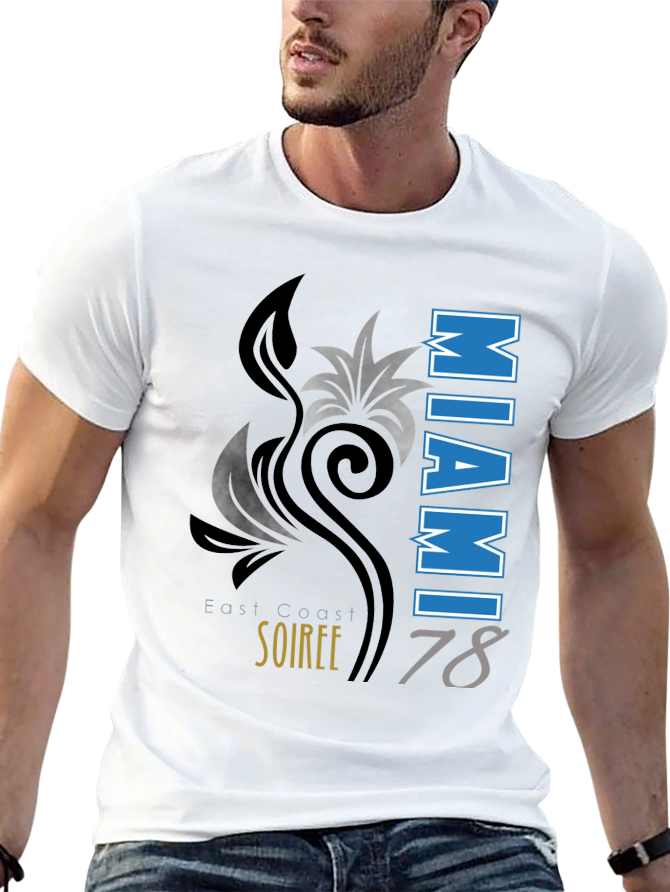 Miami Soiree 78 Black T-Shirt
