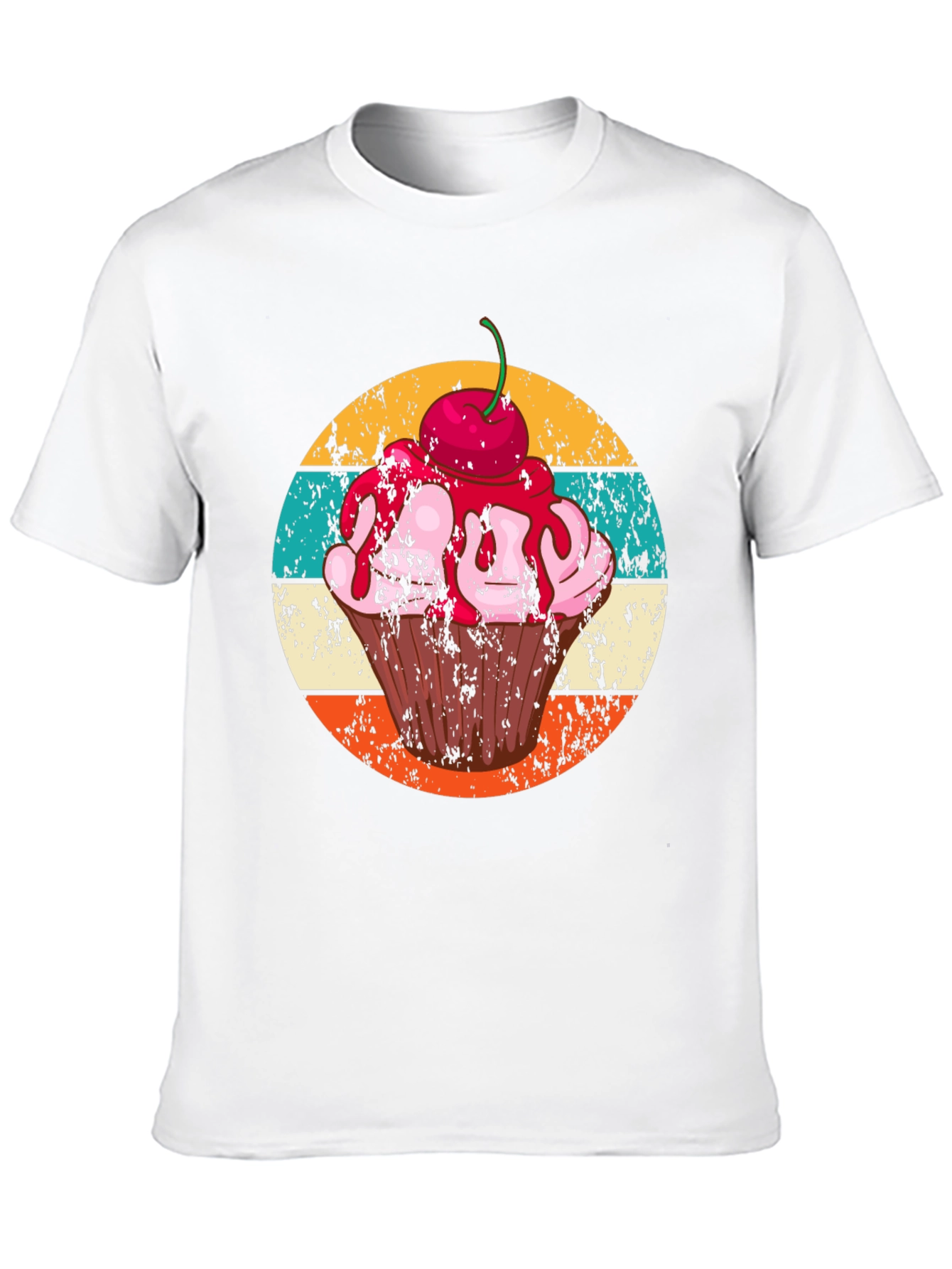 Retro Cupcake Graphic T-Shirt