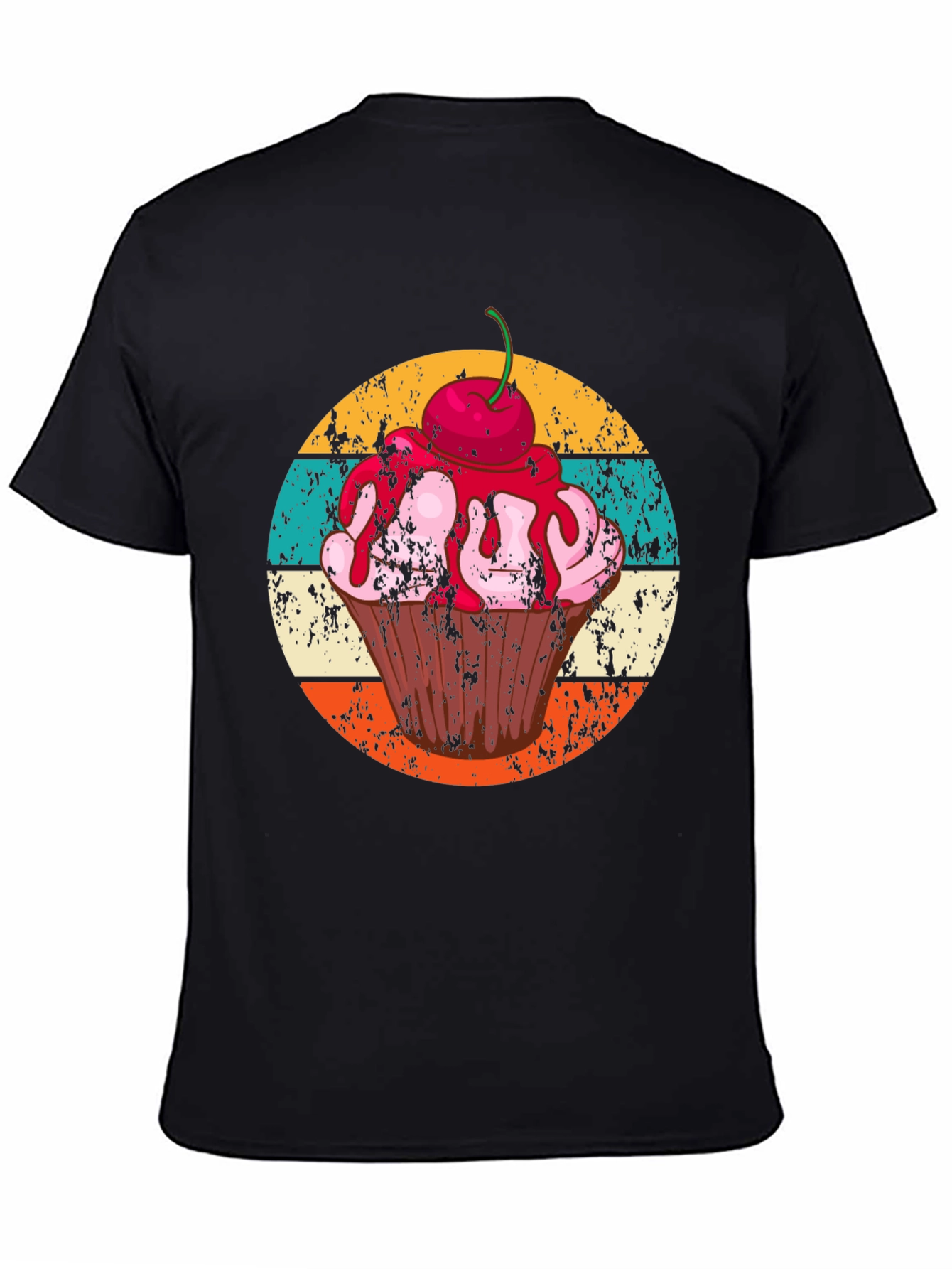 Retro Cupcake Graphic T-Shirt