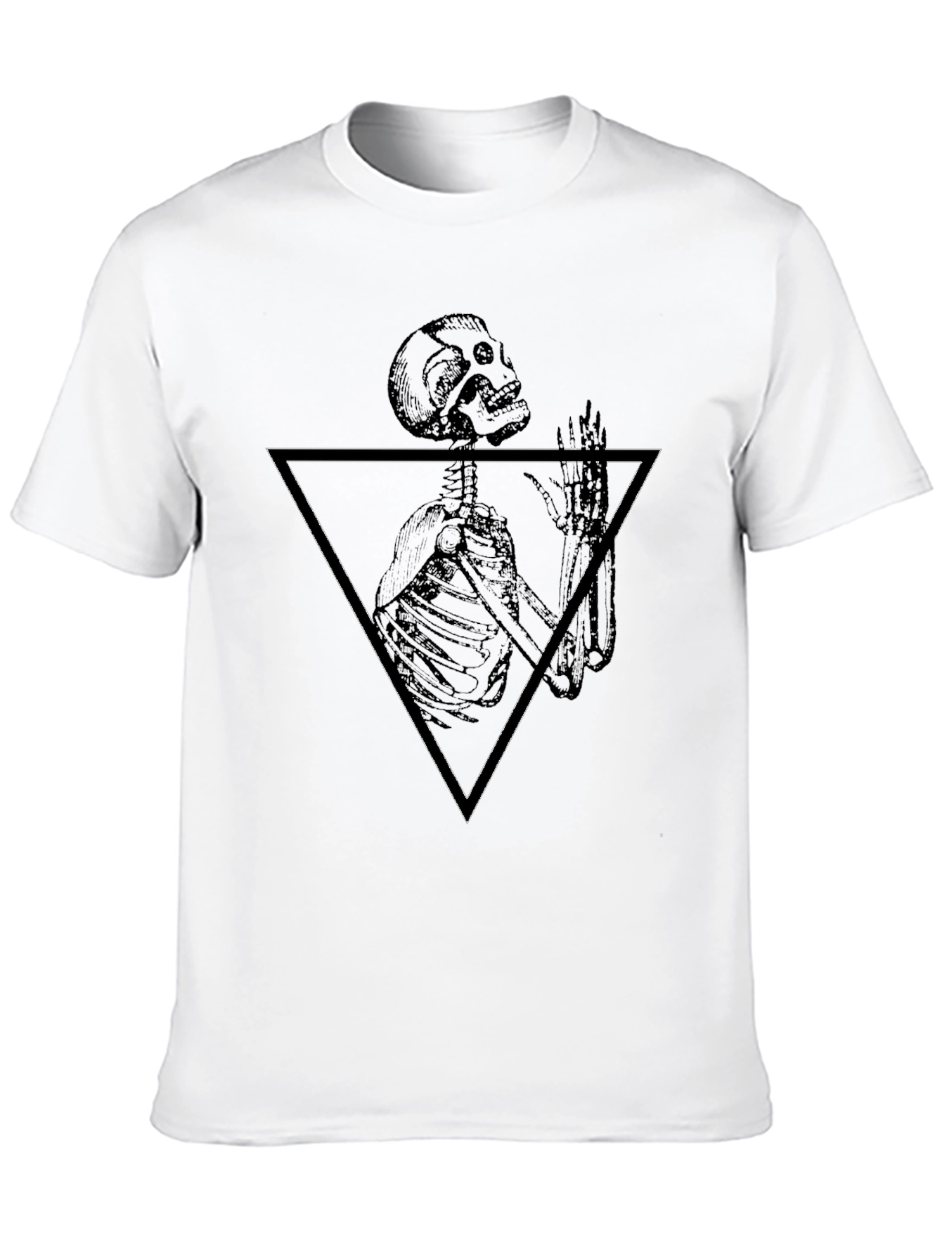Grim Reaper Triangle Graphic Black T-Shirt