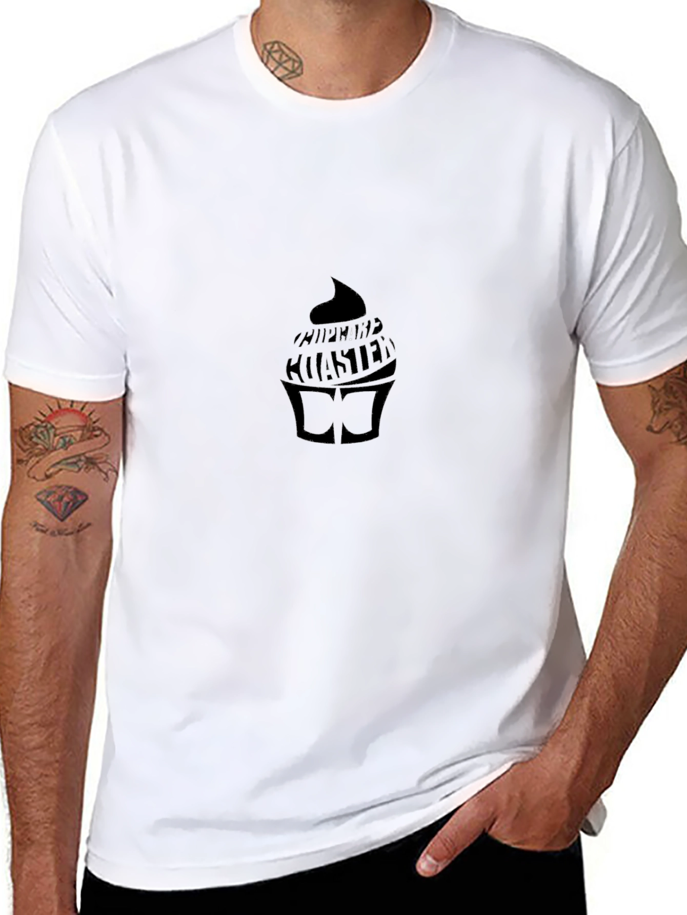 Black Cupcake Coaster Tee - Casual Comfort