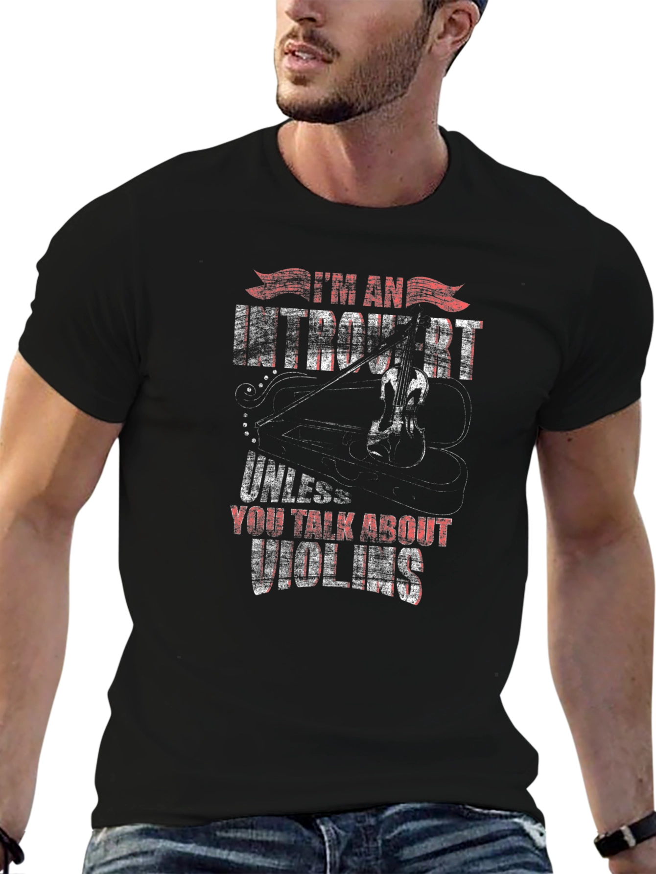 Introvert Violin T-Shirt - Music Lover Tee