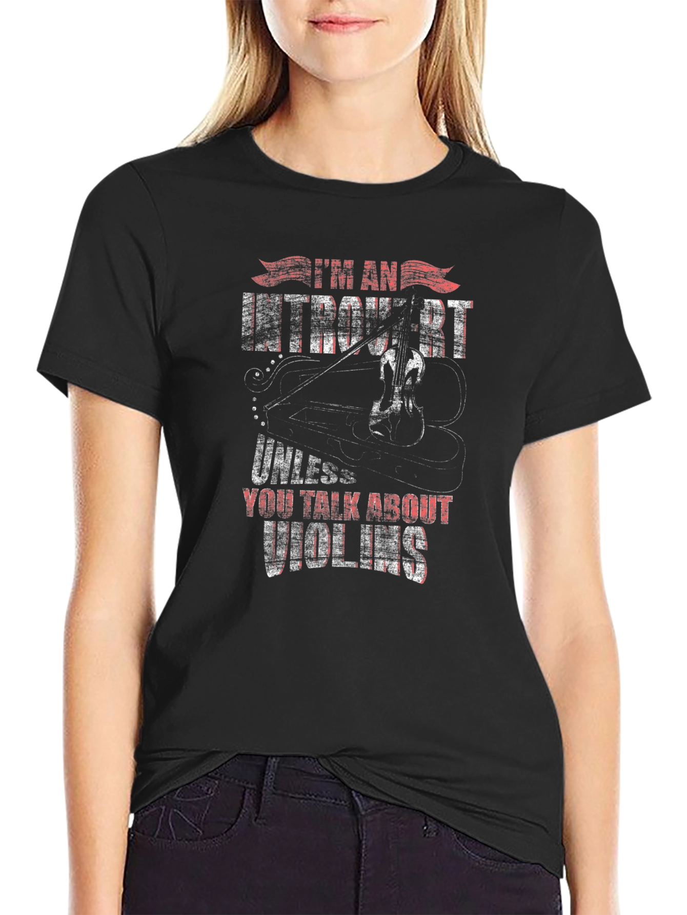 Introvert Violin T-Shirt - Music Lover Tee