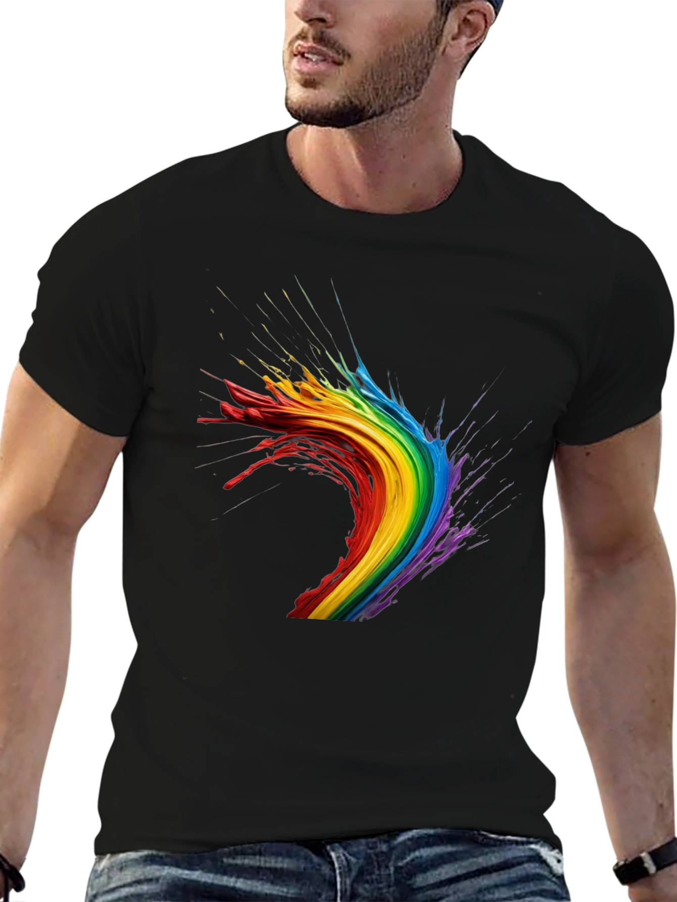 Rainbow Splash Graphic Tee