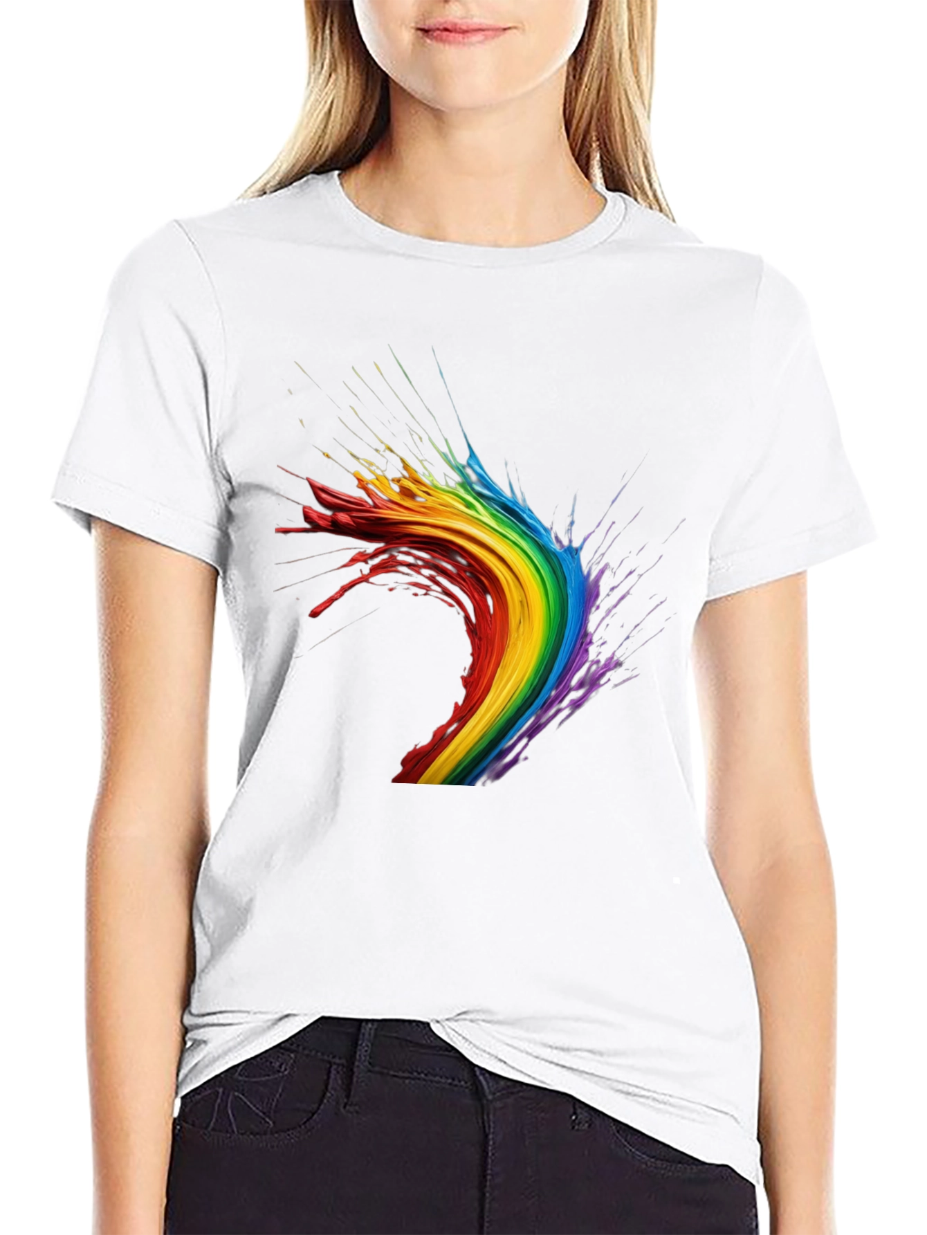 Rainbow Splash Graphic Tee