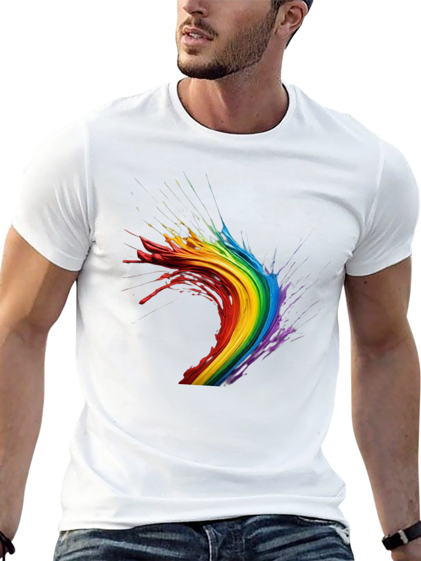Rainbow Splash Graphic Tee