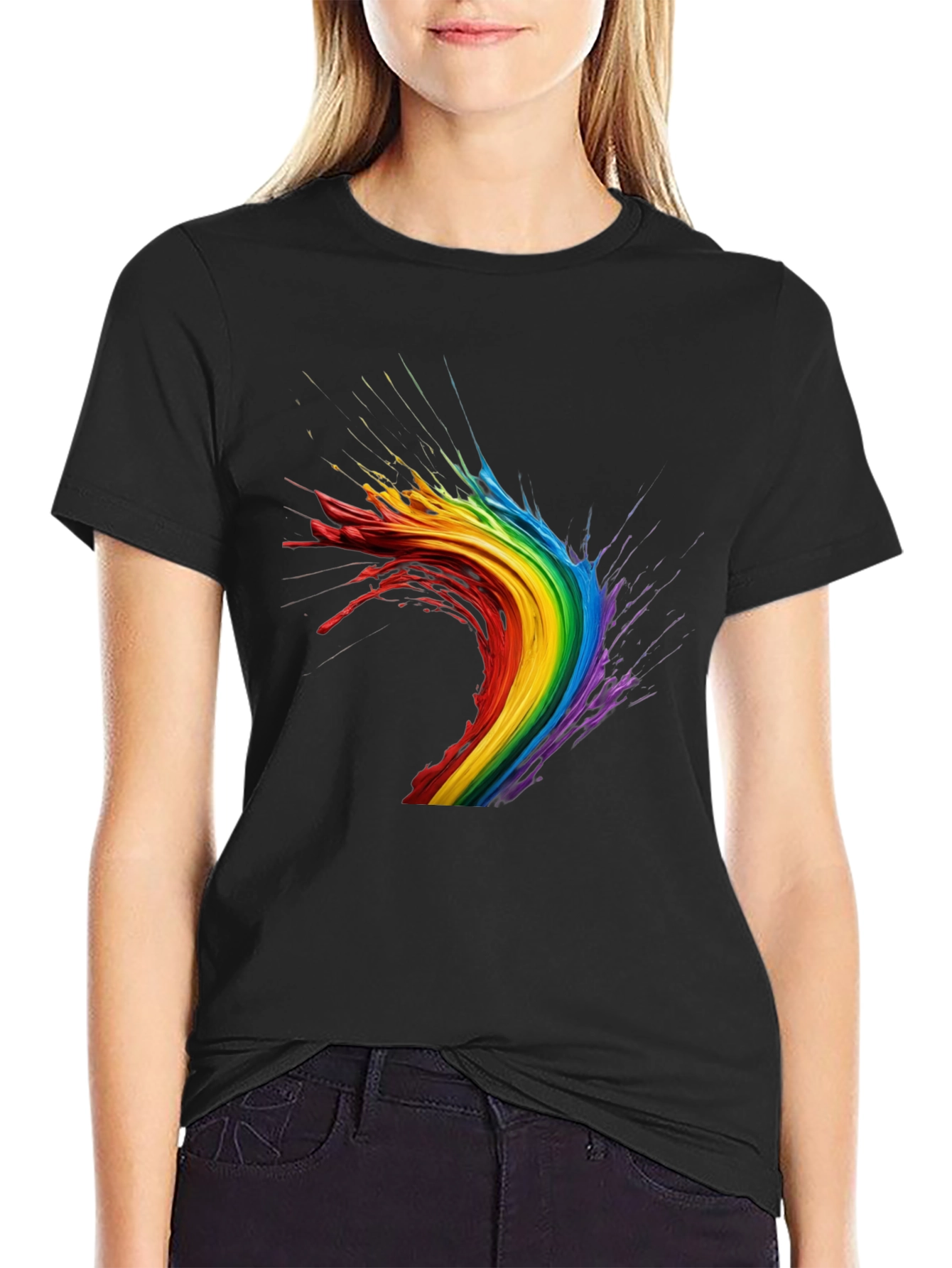 Rainbow Splash Graphic Tee