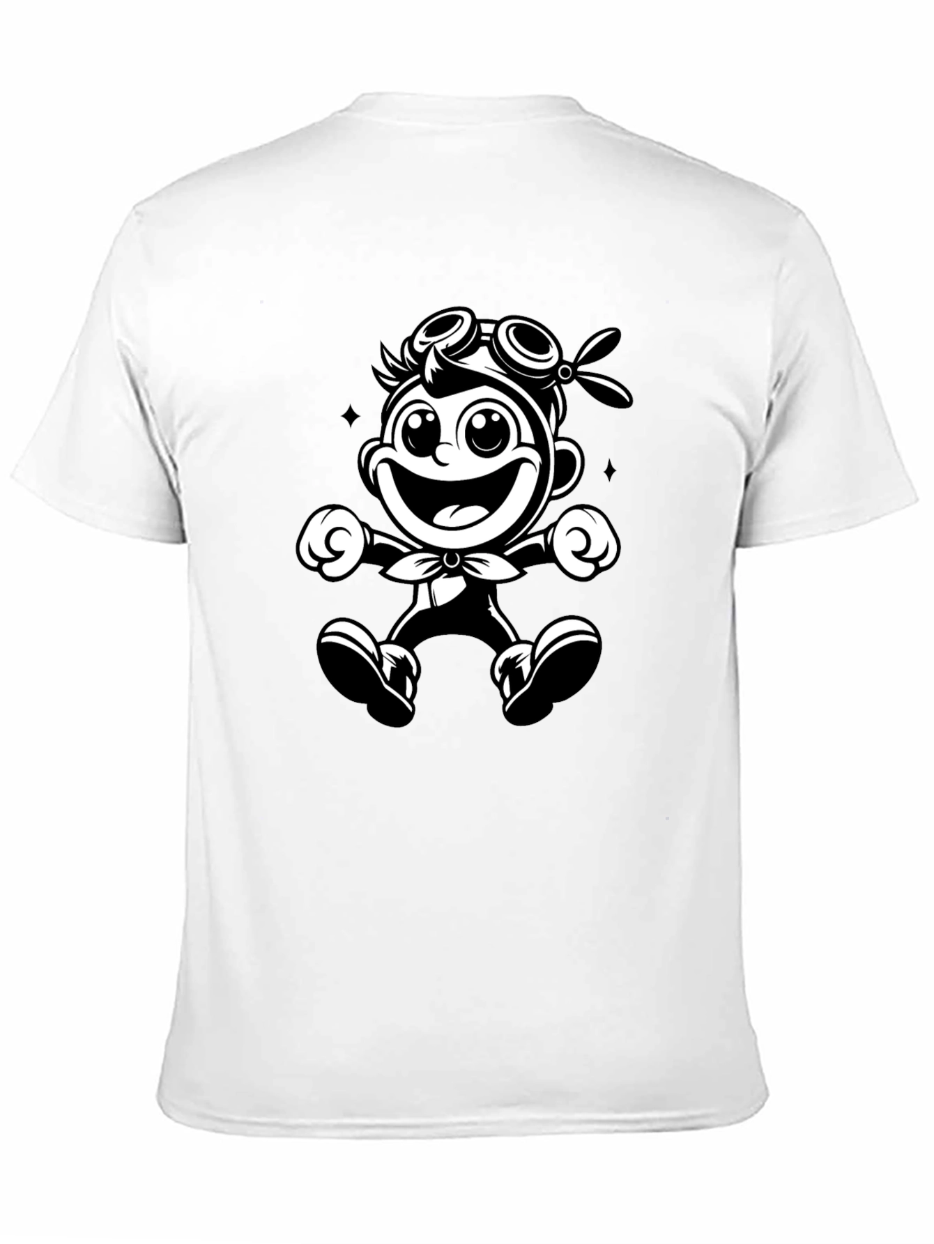 Cartoon Character Black T-Shirt