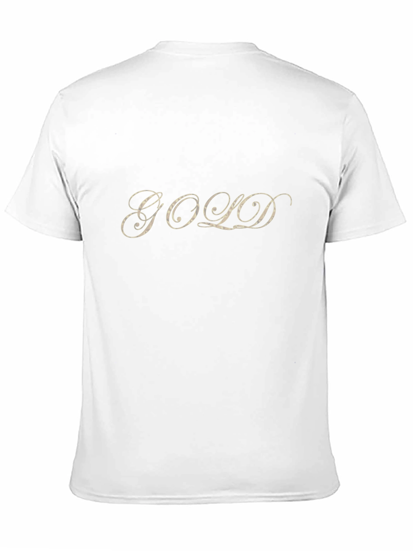 Gold Lettered Graphic Black T-Shirt