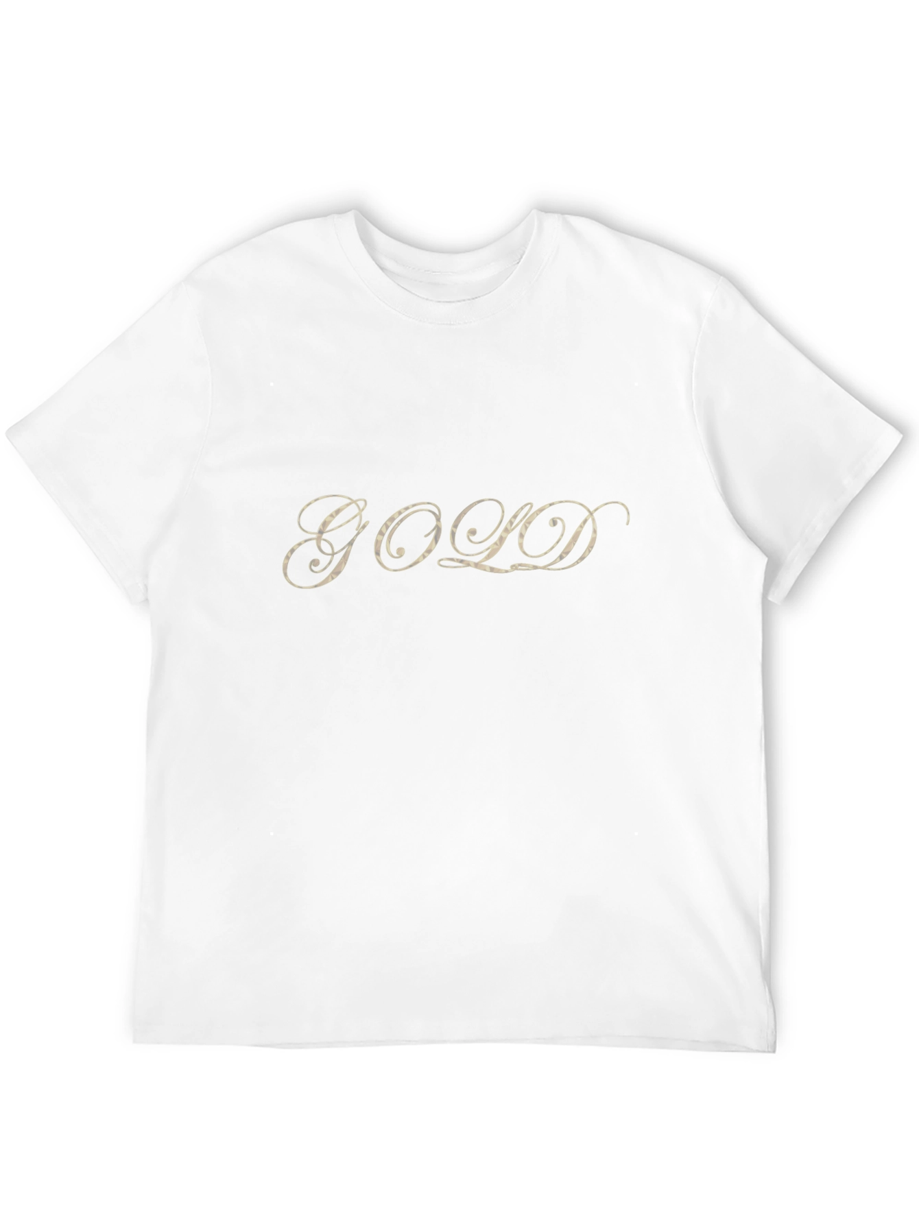 Gold Lettered Graphic Black T-Shirt