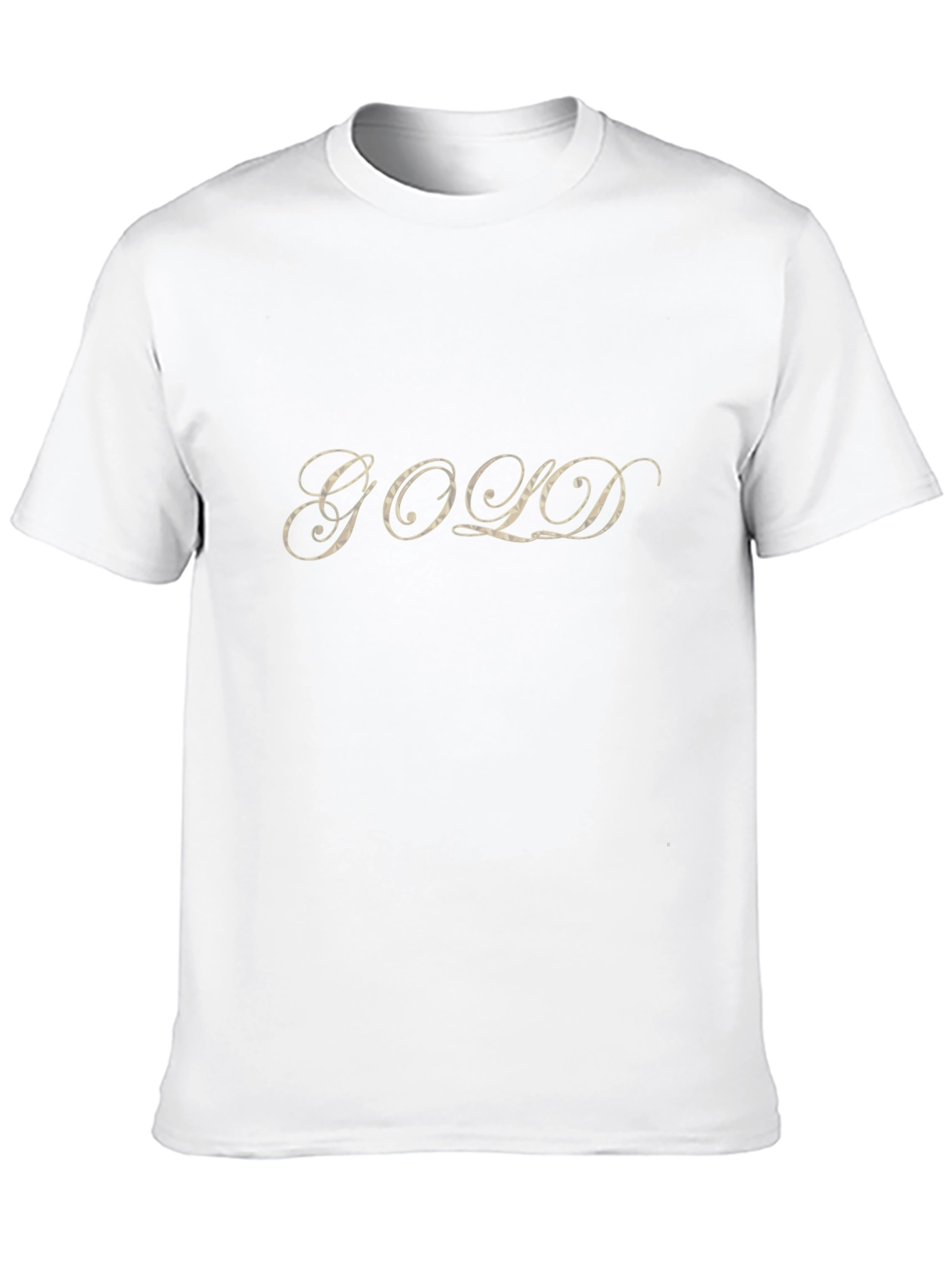 Gold Lettered Graphic Black T-Shirt