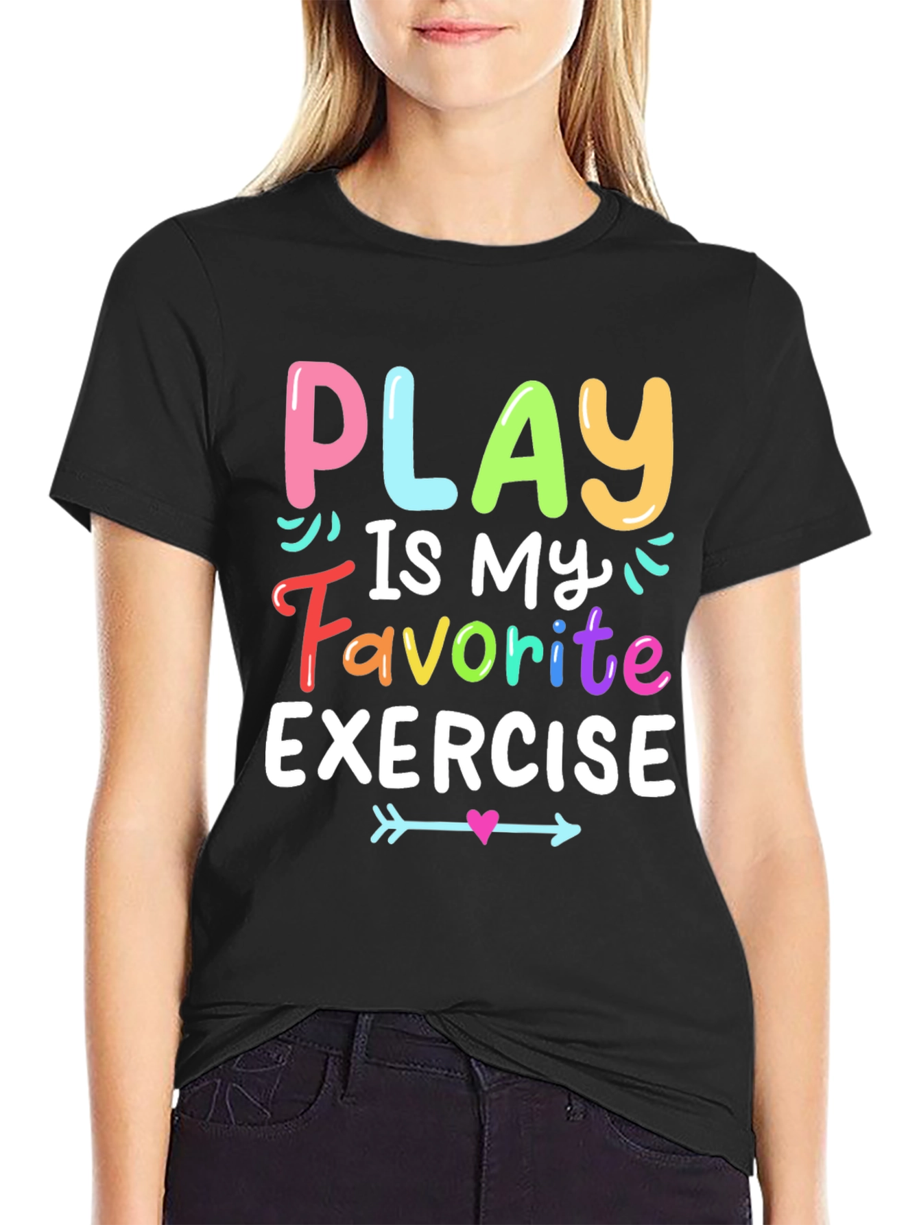 Play is My Favorite Exercise T-Shirt - Black