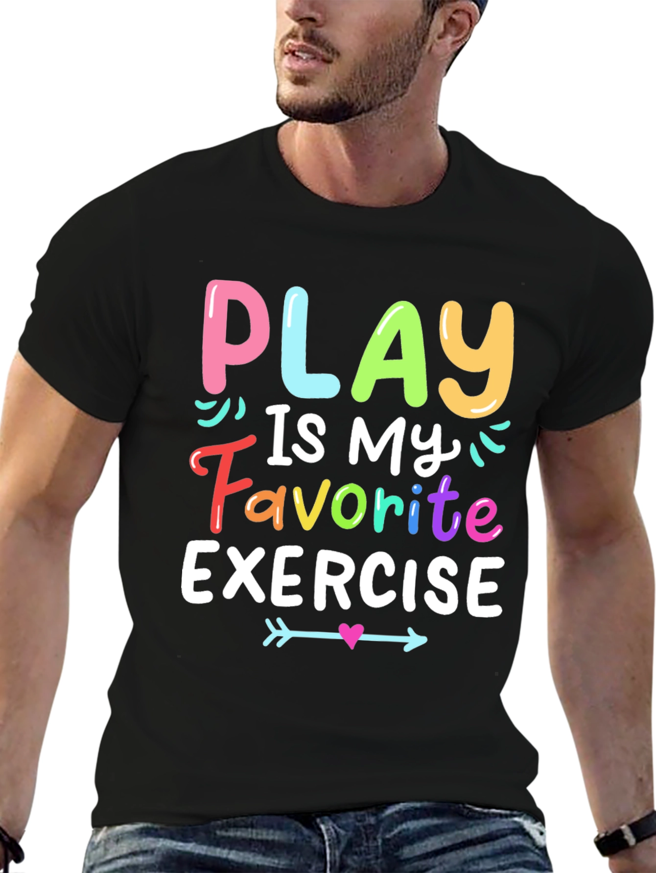 Play is My Favorite Exercise T-Shirt - Black