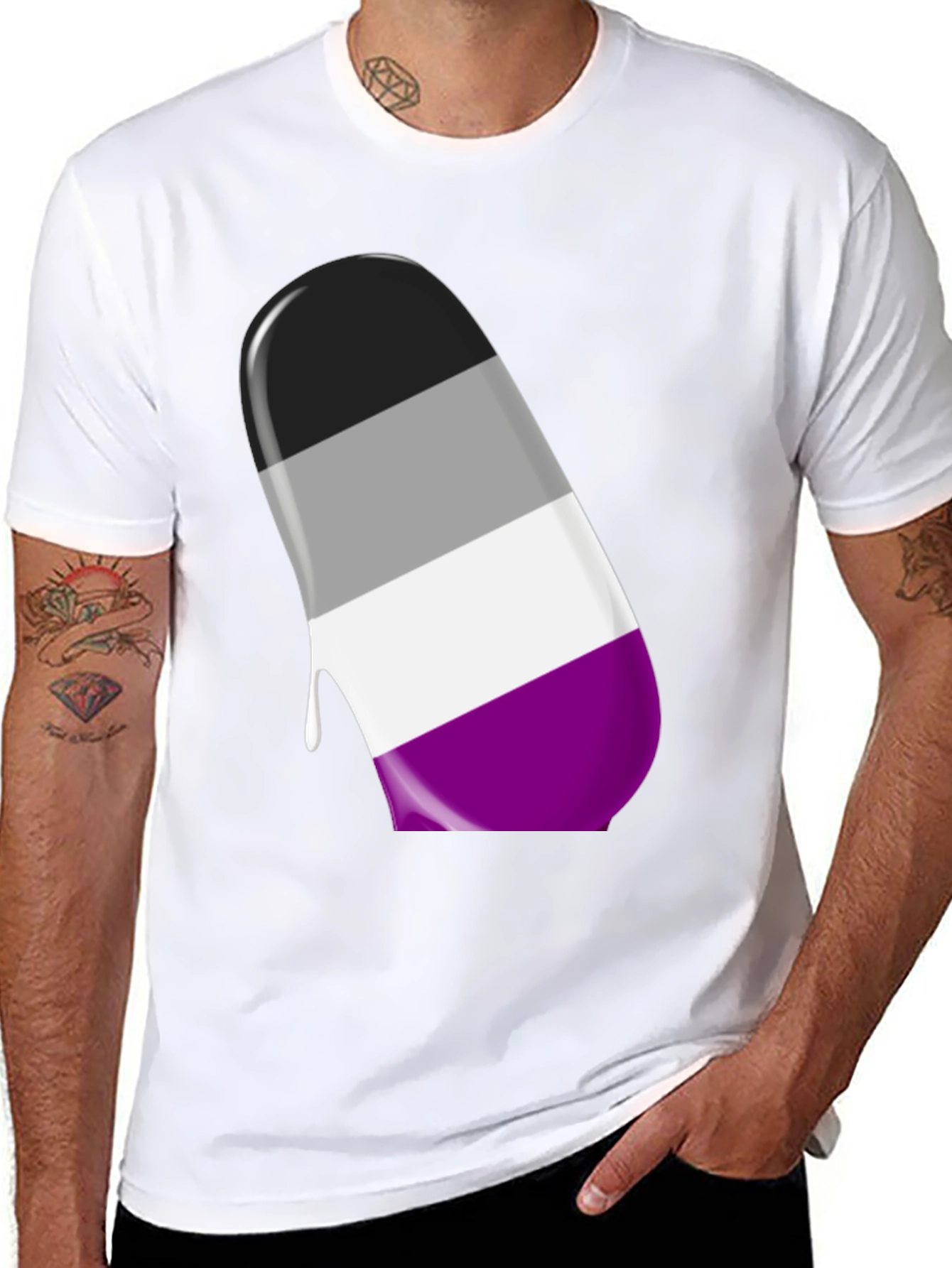 Asexual Pride Drip T-Shirt
