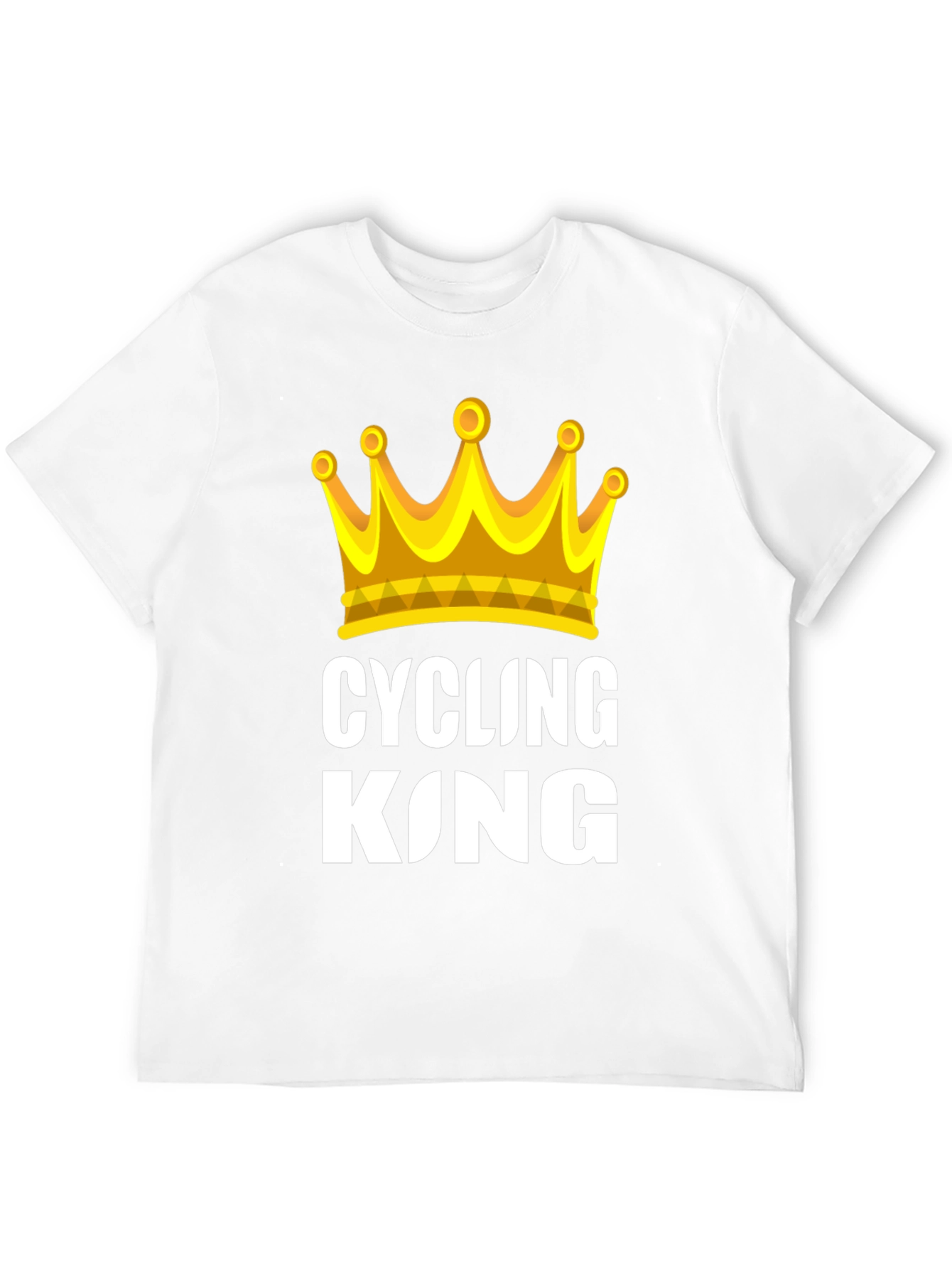 Cycling King T-Shirt - Golden Crown Design