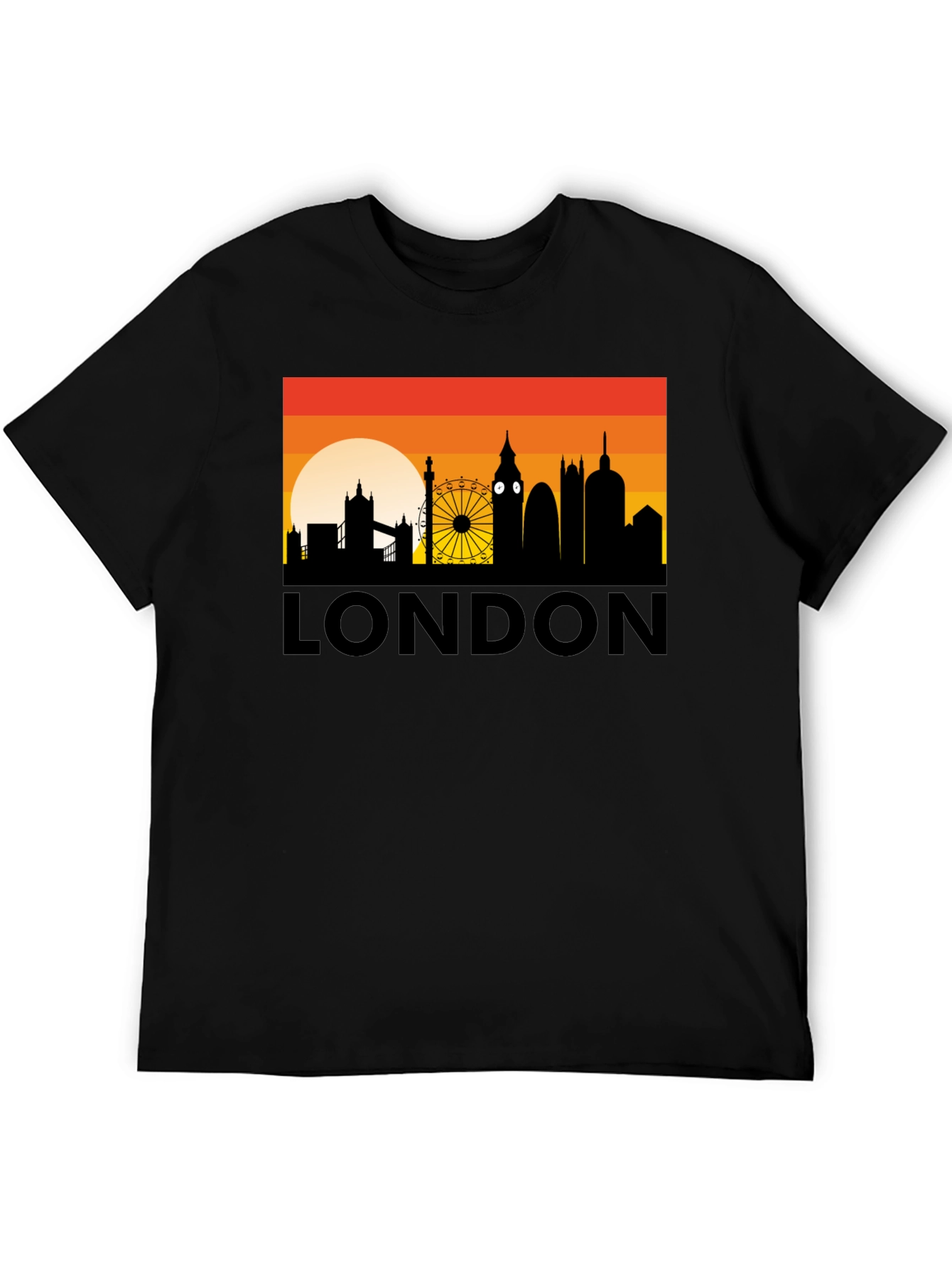 London Skyline Graphic Tee - City Silhouette T-Shirt
