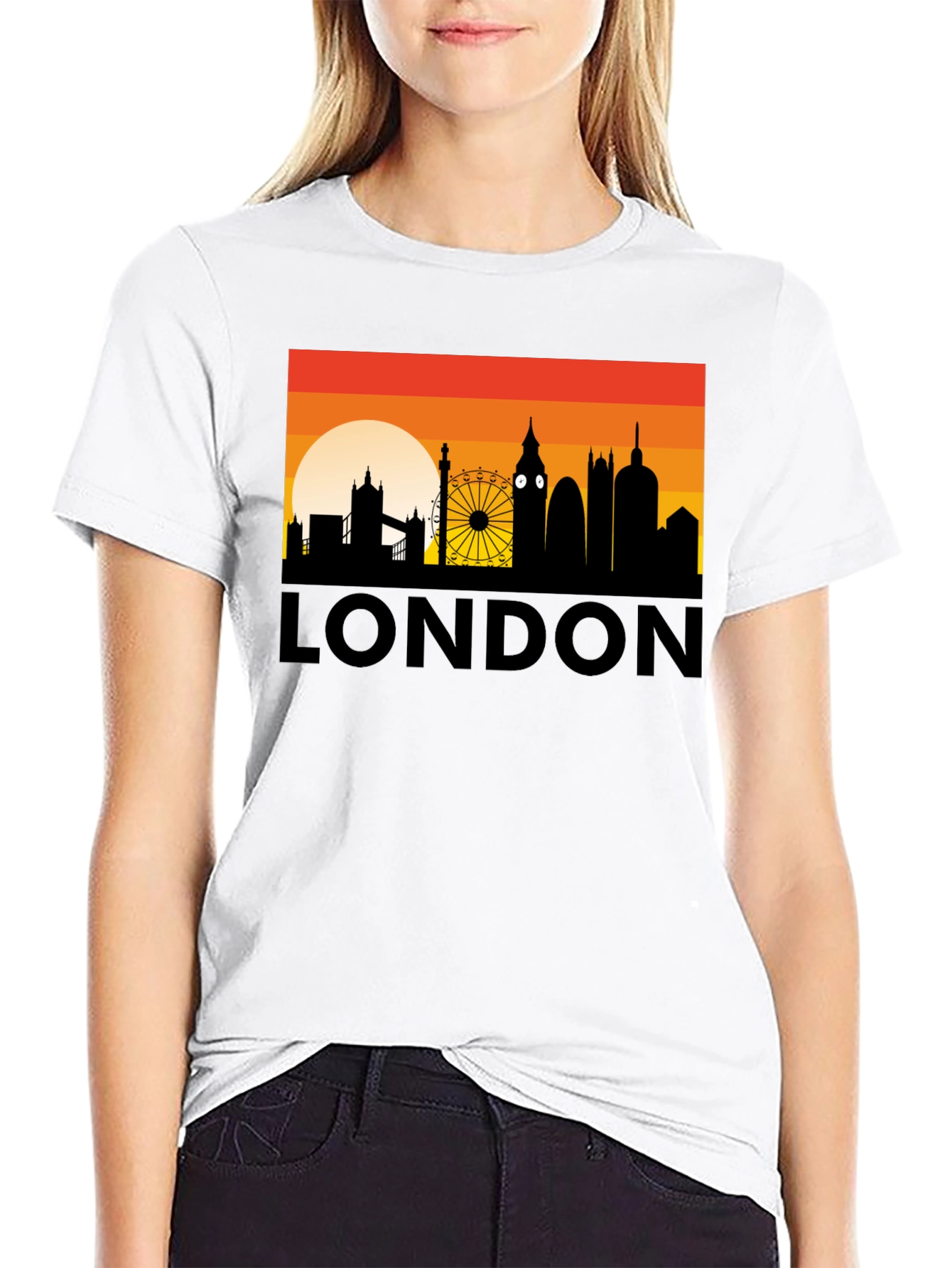 London Skyline Graphic Tee - City Silhouette T-Shirt