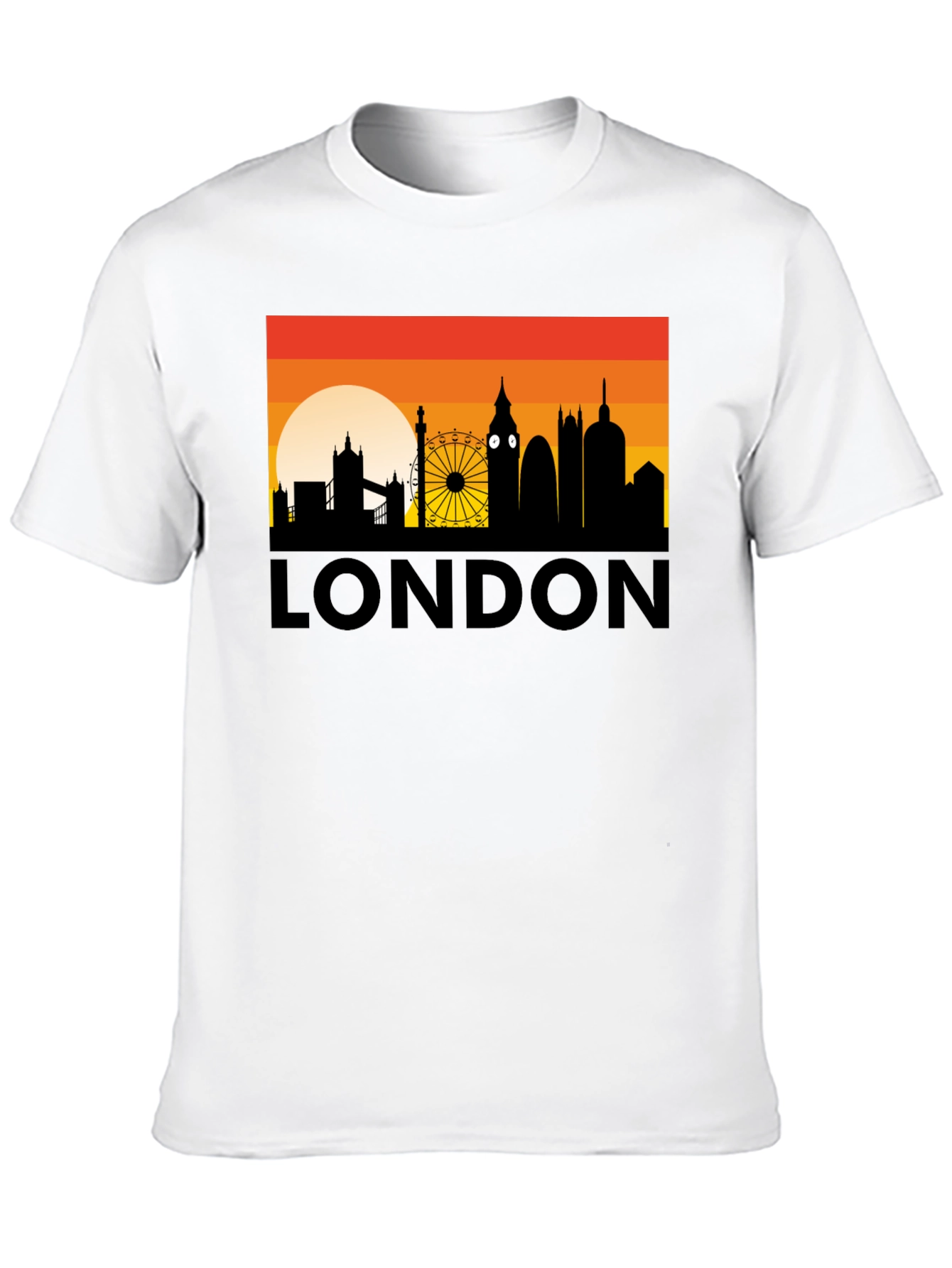 London Skyline Graphic Tee - City Silhouette T-Shirt