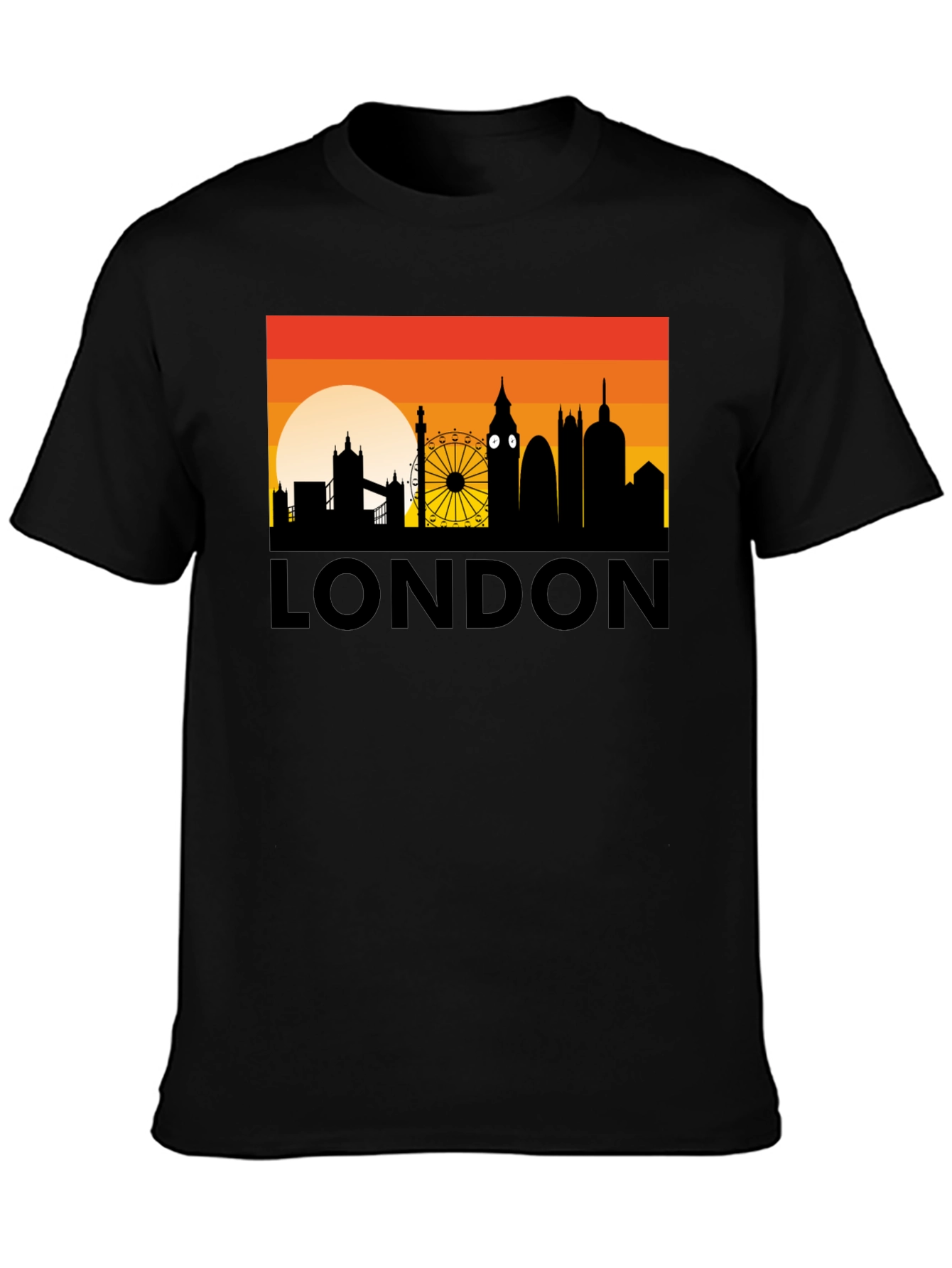 London Skyline Graphic Tee - City Silhouette T-Shirt