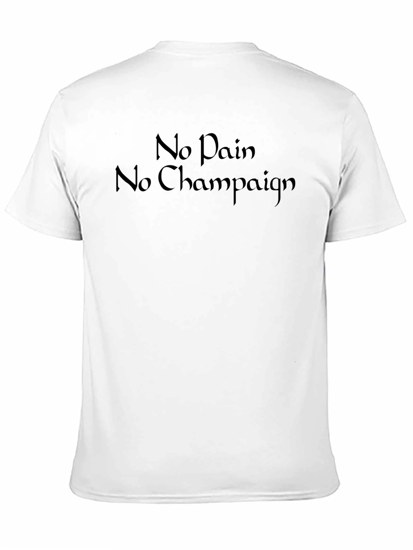 No Pain No Champaign Black T-Shirt