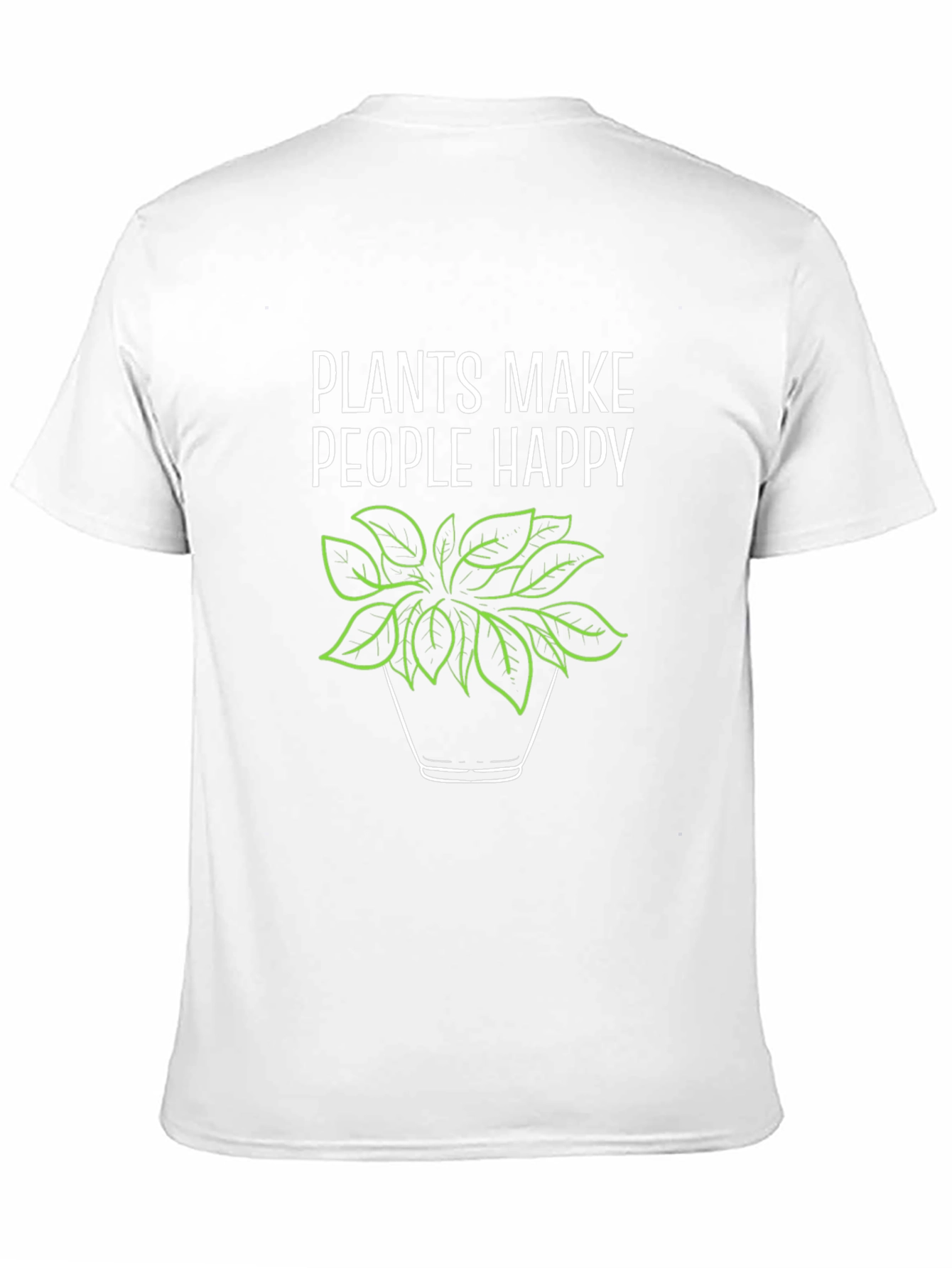 Plants Make People Happy Graphic Tee - Black