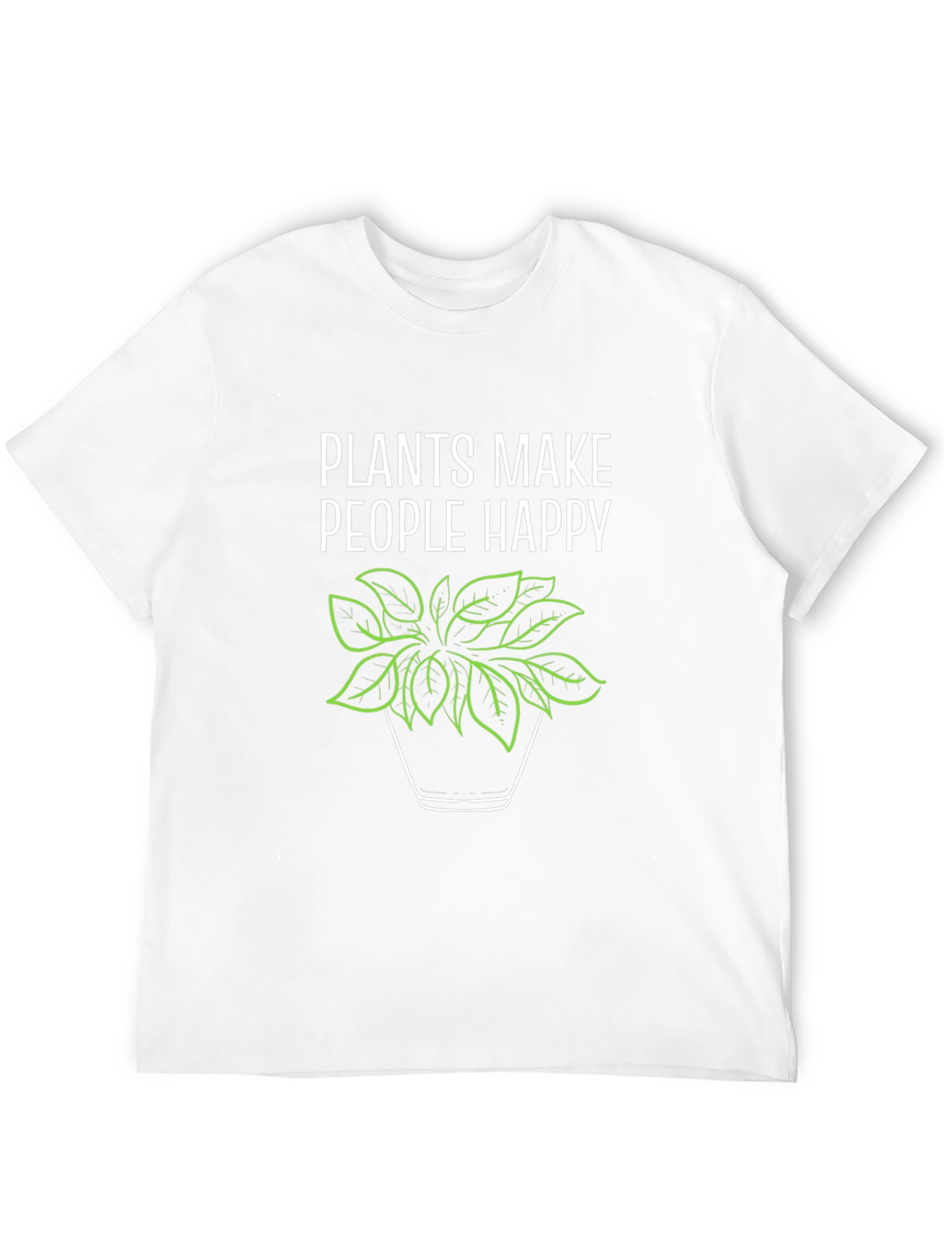 Plants Make People Happy Graphic Tee - Black