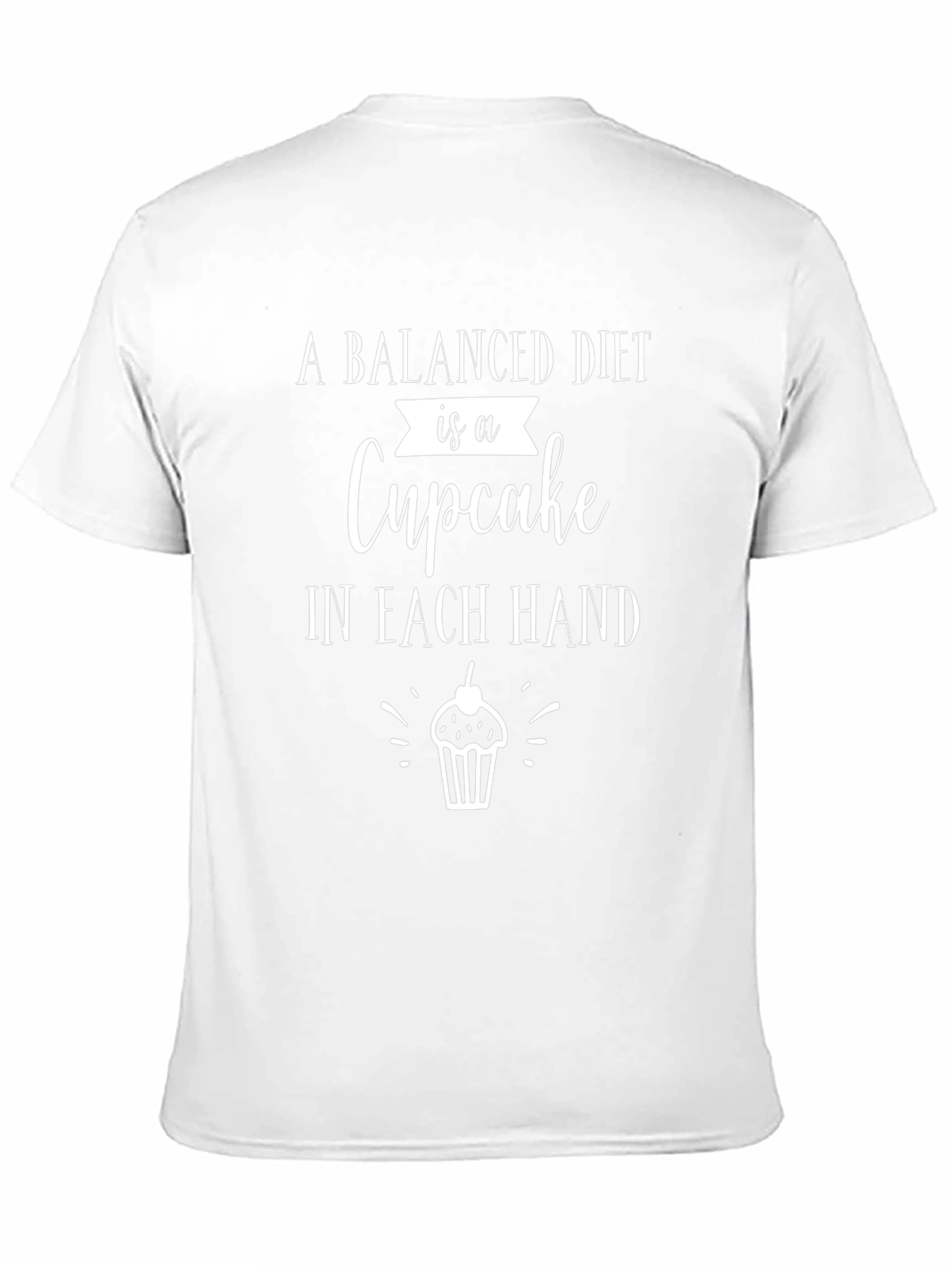 Balanced Diet Cupcake Graphic T-Shirt