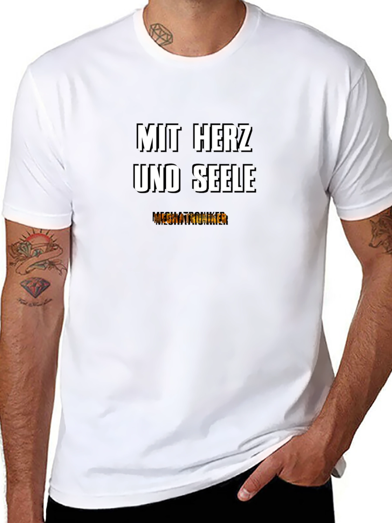 Mit Herz Und Seele Black T-Shirt - Mechatroniker Pride