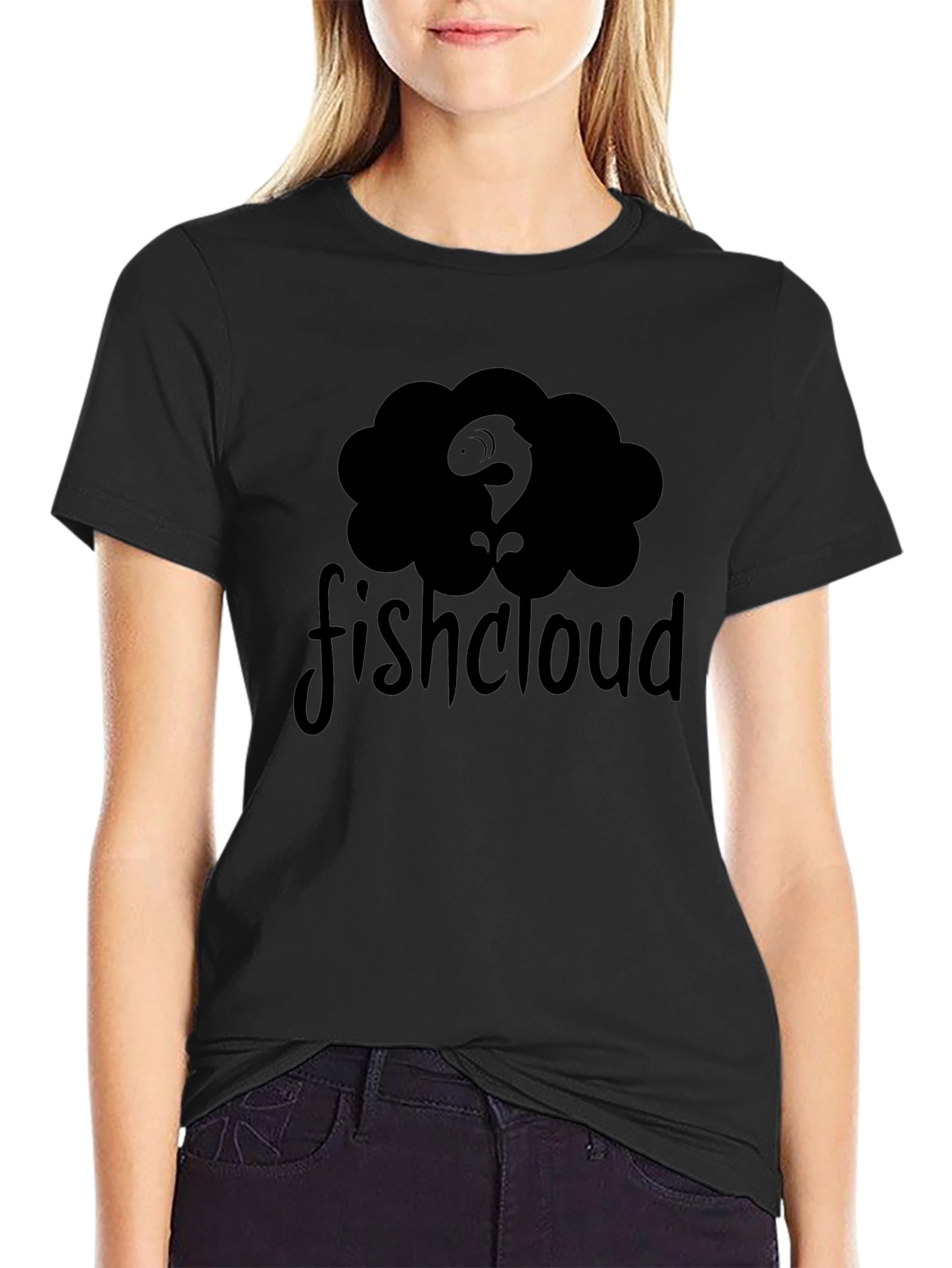Fishcloud Black Graphic T-Shirt