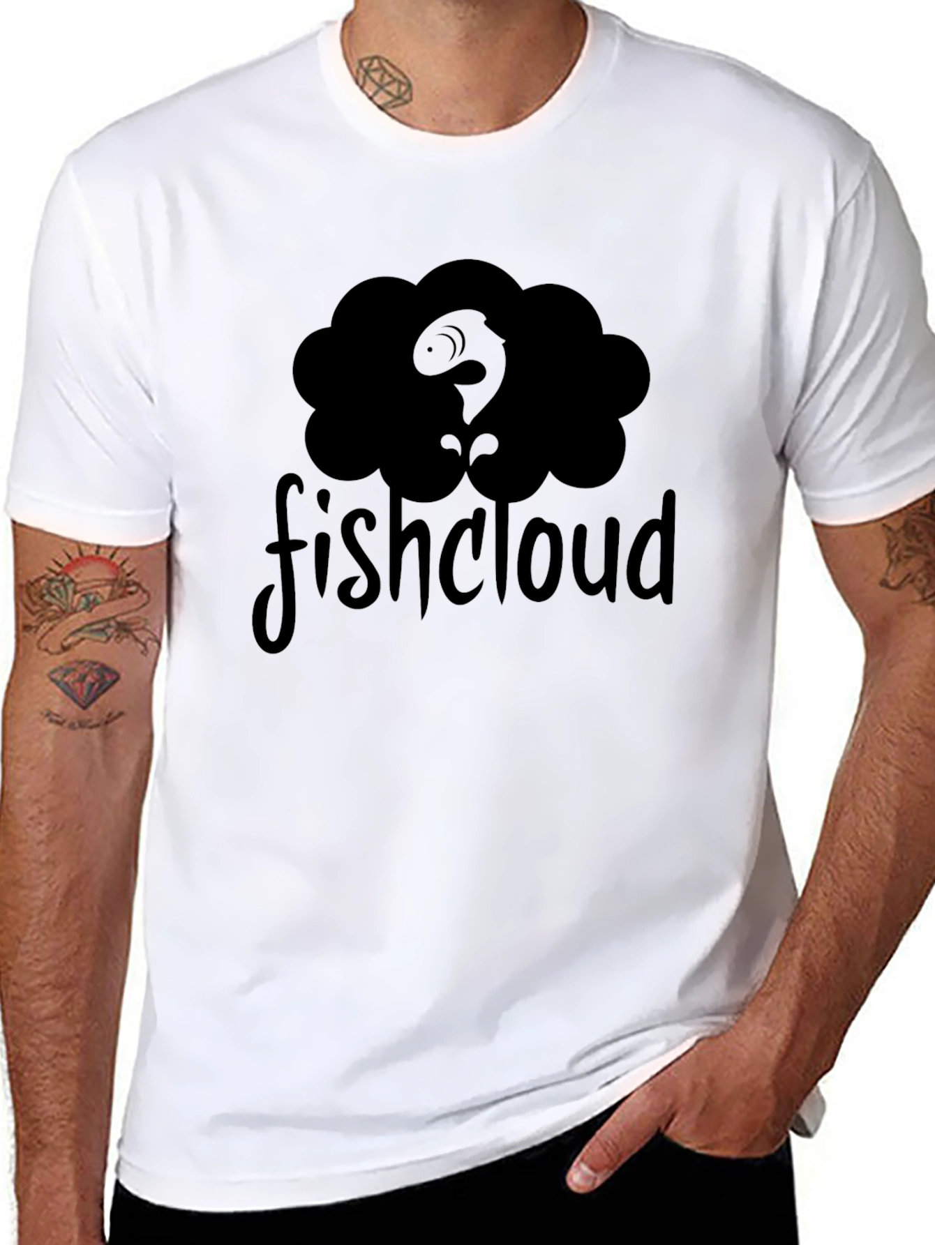 Fishcloud Black Graphic T-Shirt