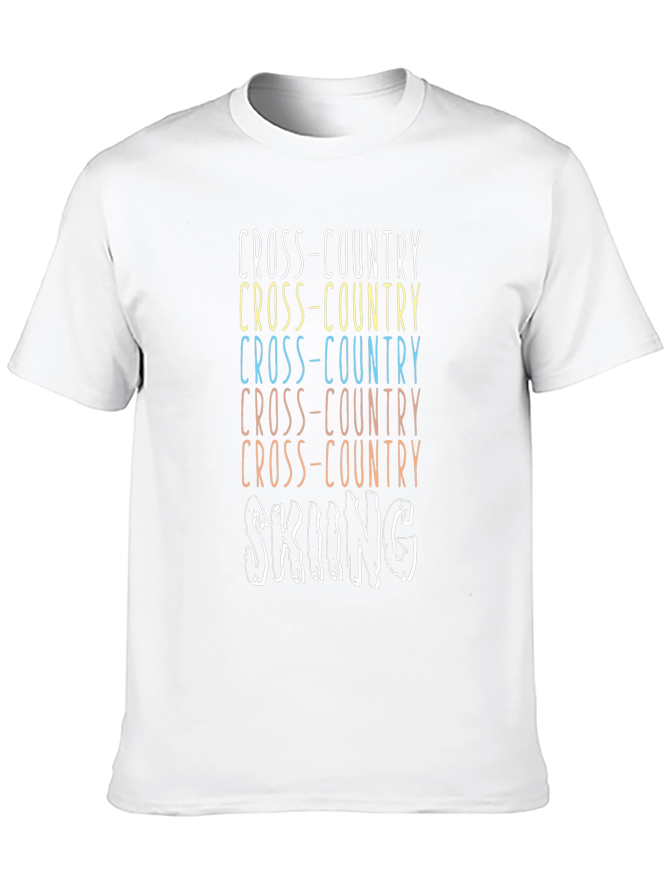 Cross-Country Skiing Graphic Tee - Black