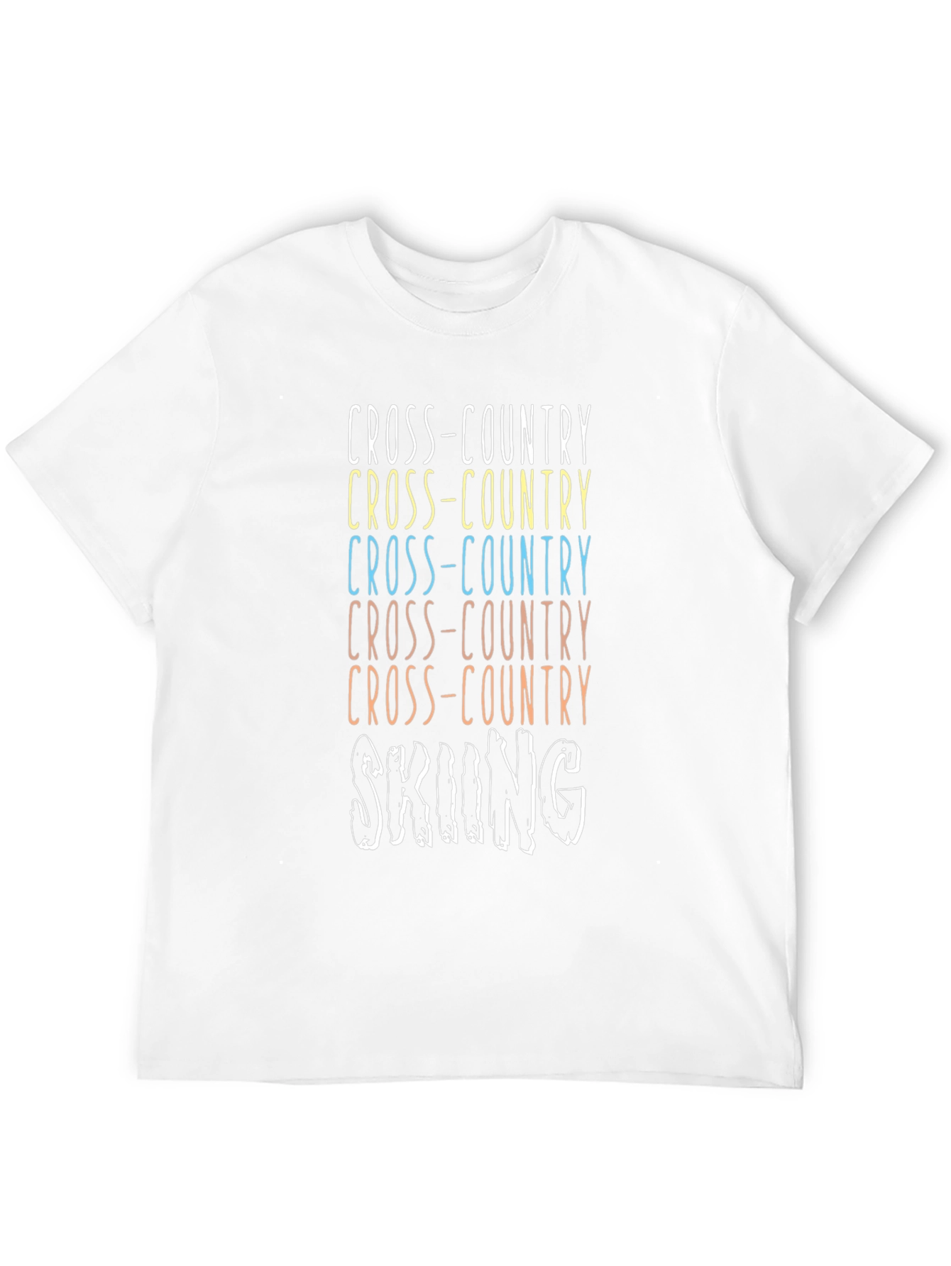 Cross-Country Skiing Graphic Tee - Black