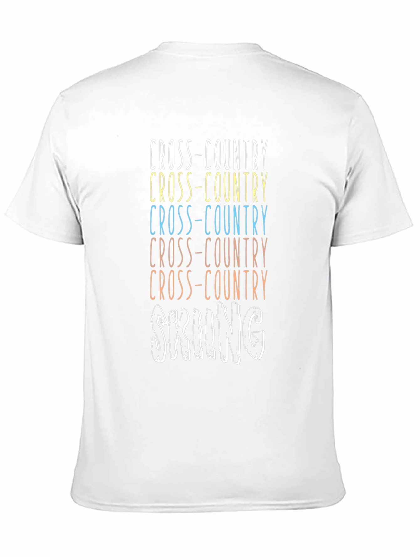 Cross-Country Skiing Graphic Tee - Black