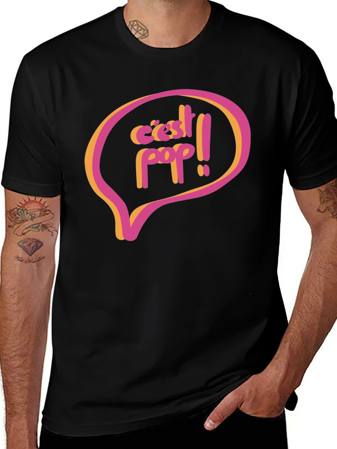 Cest Pop! Graphic Tee - Retro Style