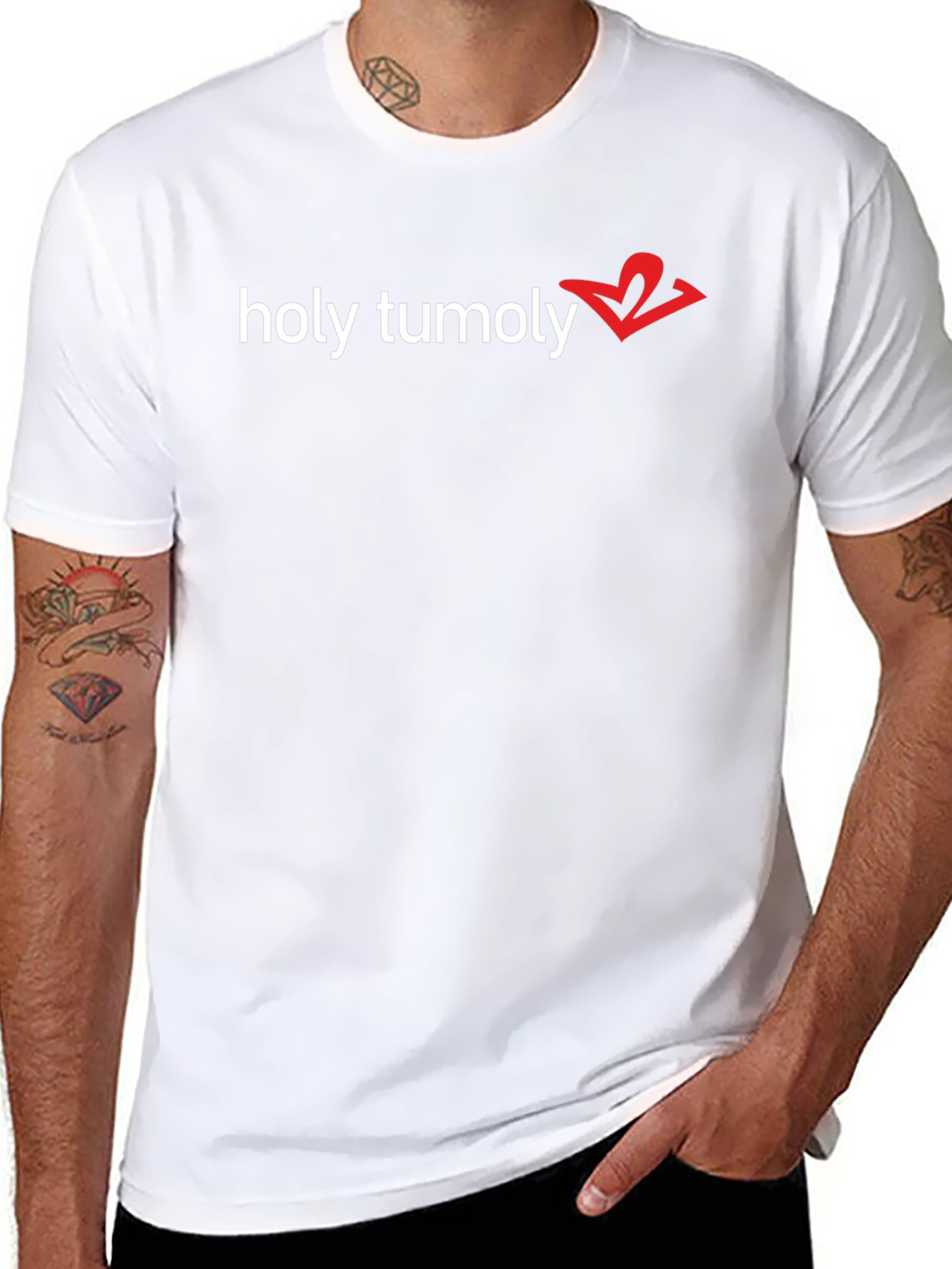 Holy Tumoly Graphic Tee - Trendy Black T-Shirt