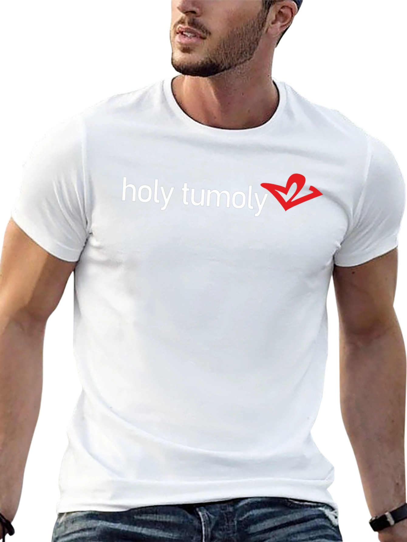 Holy Tumoly Graphic Tee - Trendy Black T-Shirt