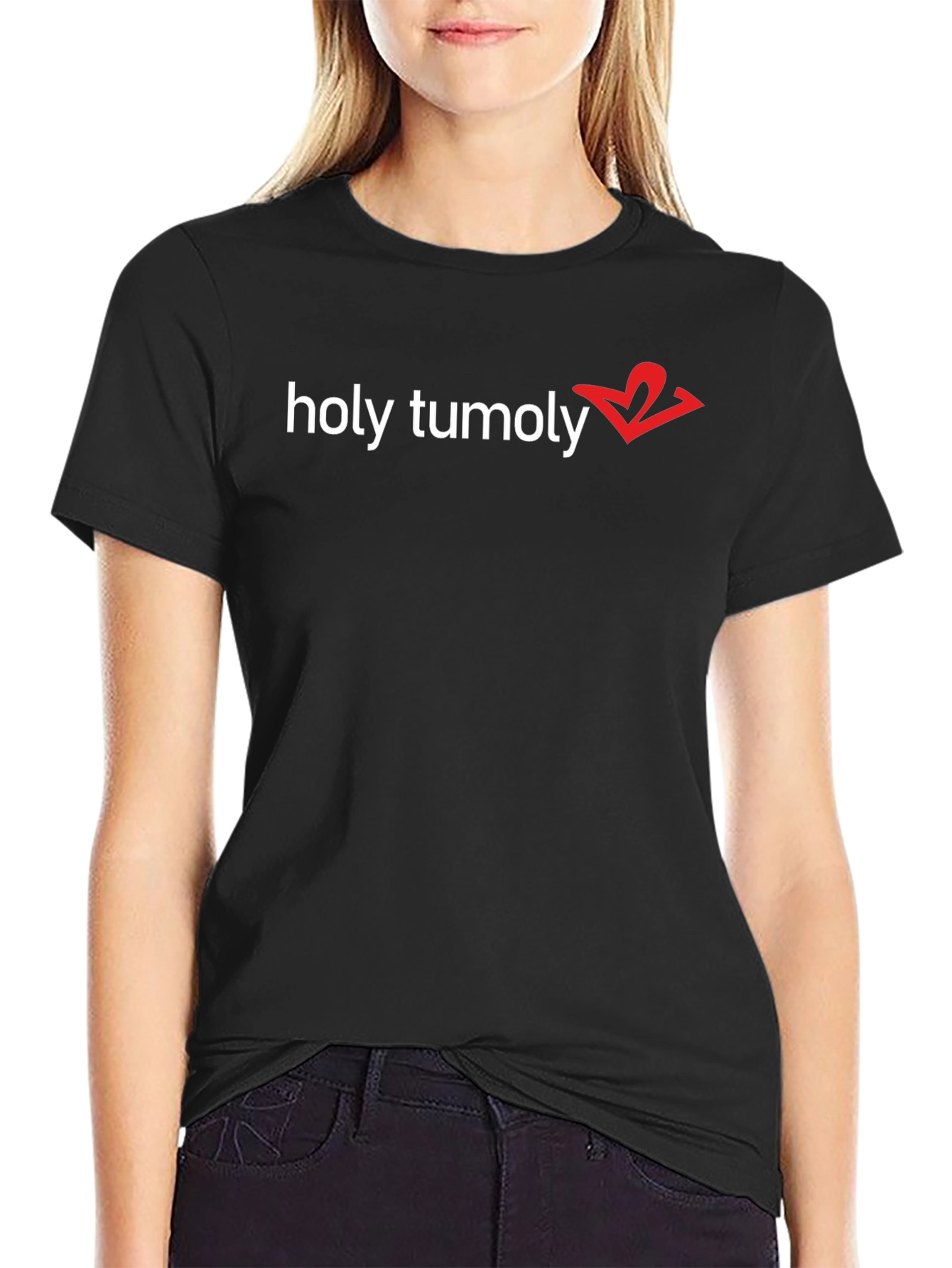 Holy Tumoly Graphic Tee - Trendy Black T-Shirt