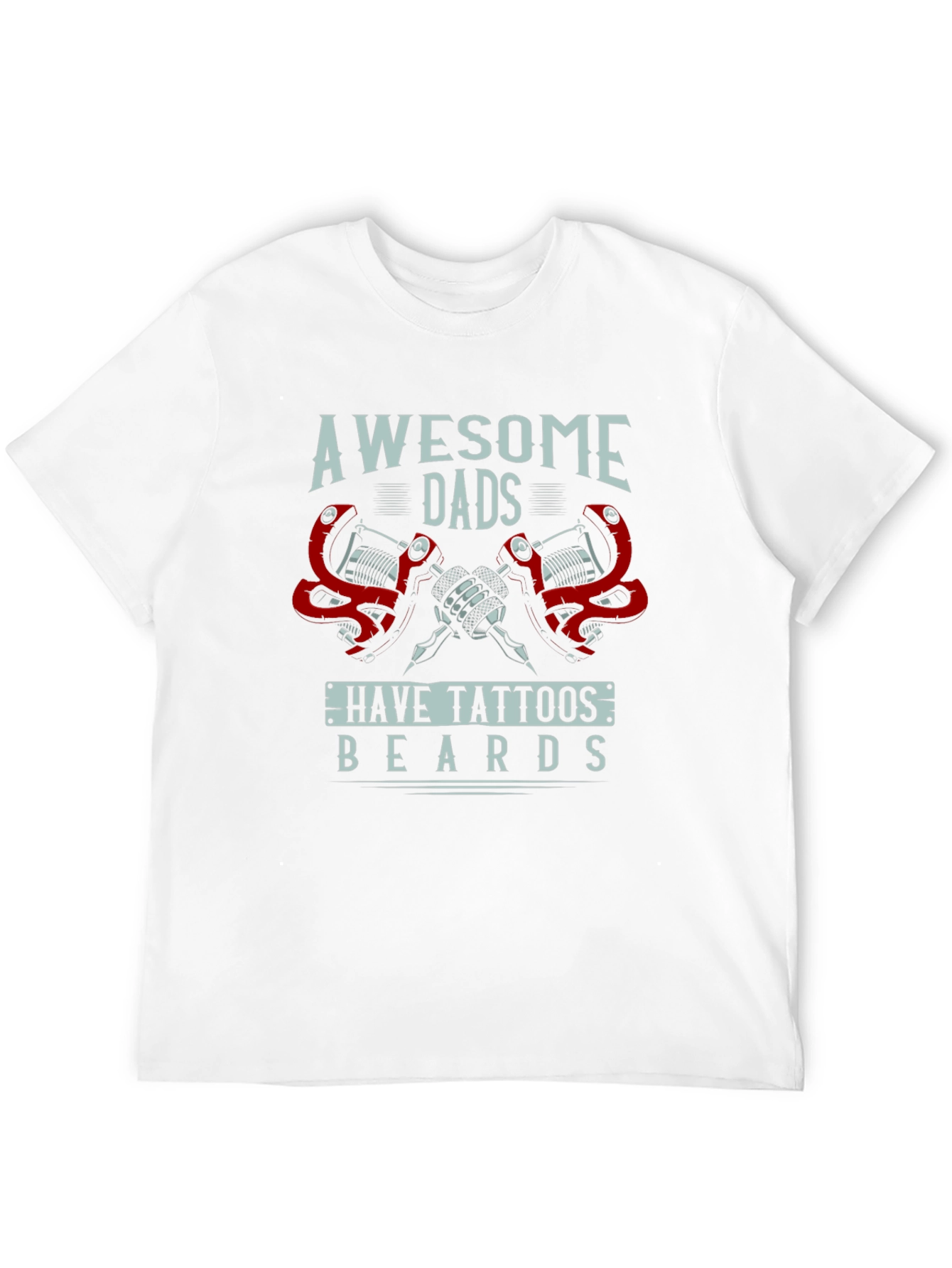Awesome Dads Tattoo & Beard Graphic T-Shirt