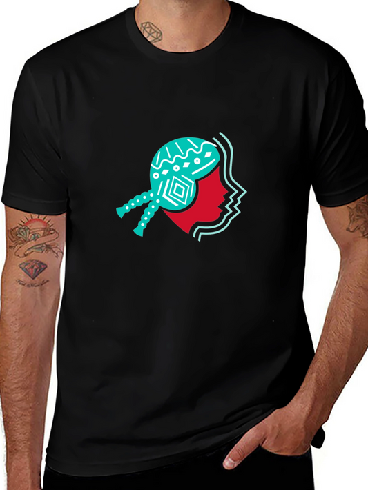 Abstract Face Graphic Tee