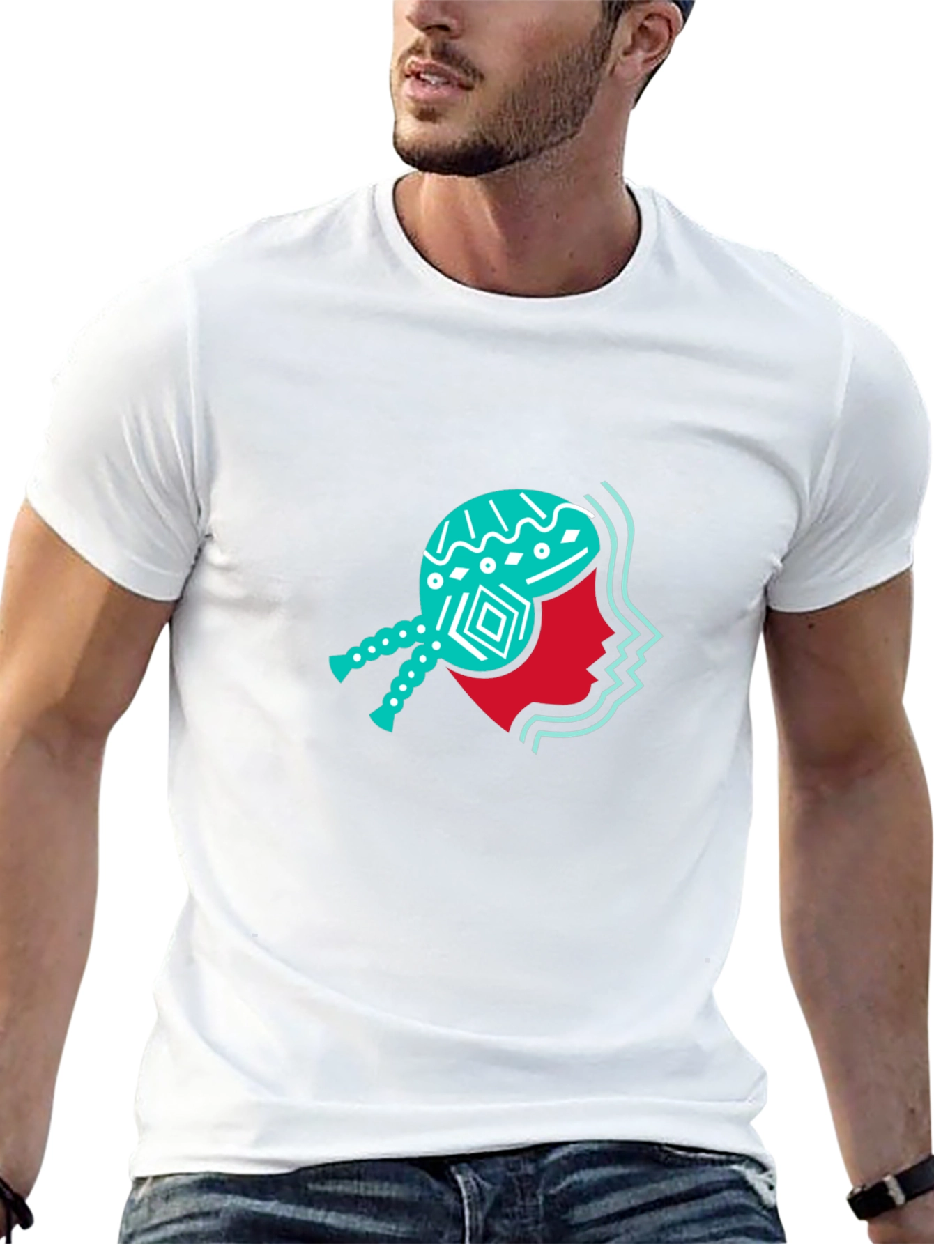 Abstract Face Graphic Tee