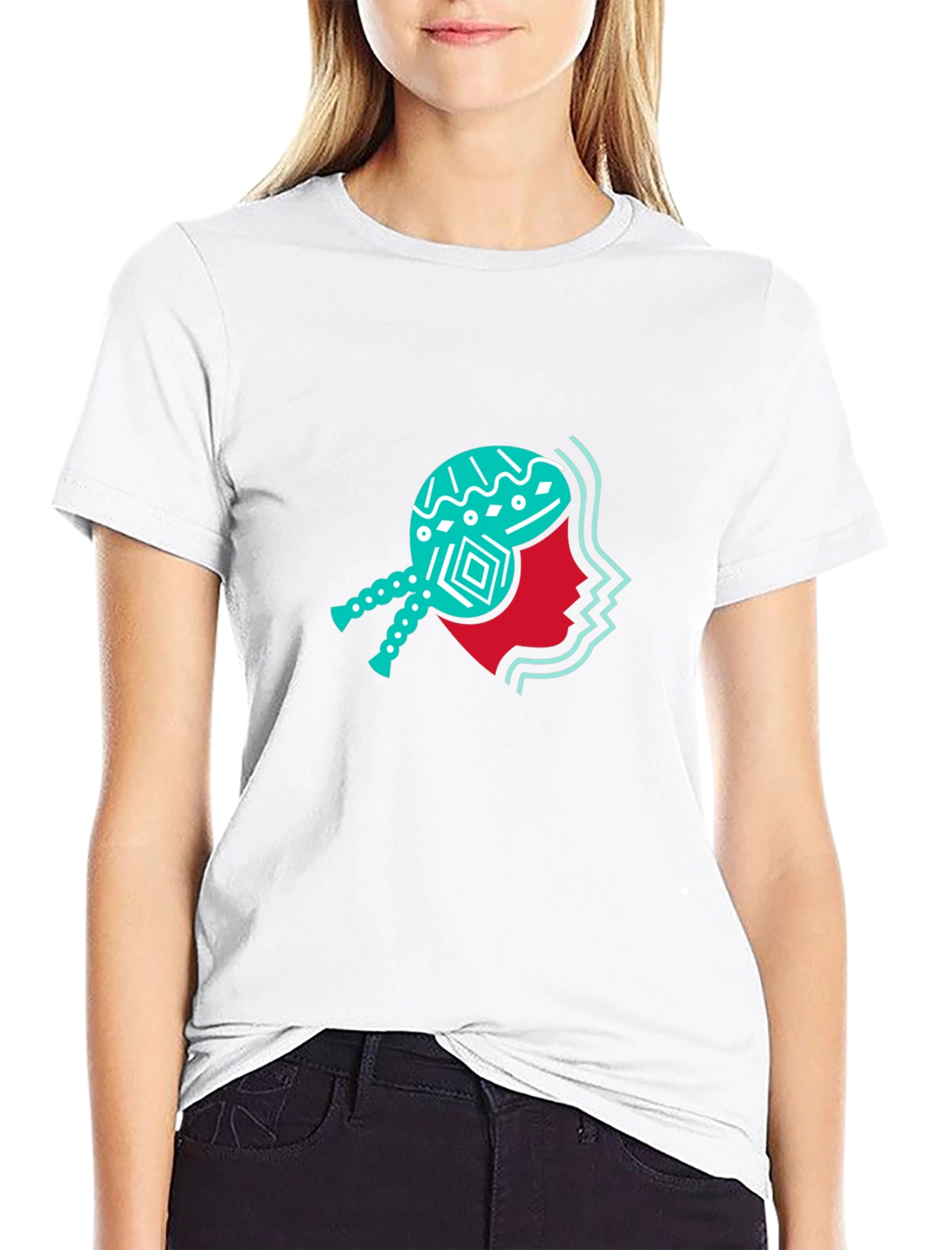 Abstract Face Graphic Tee