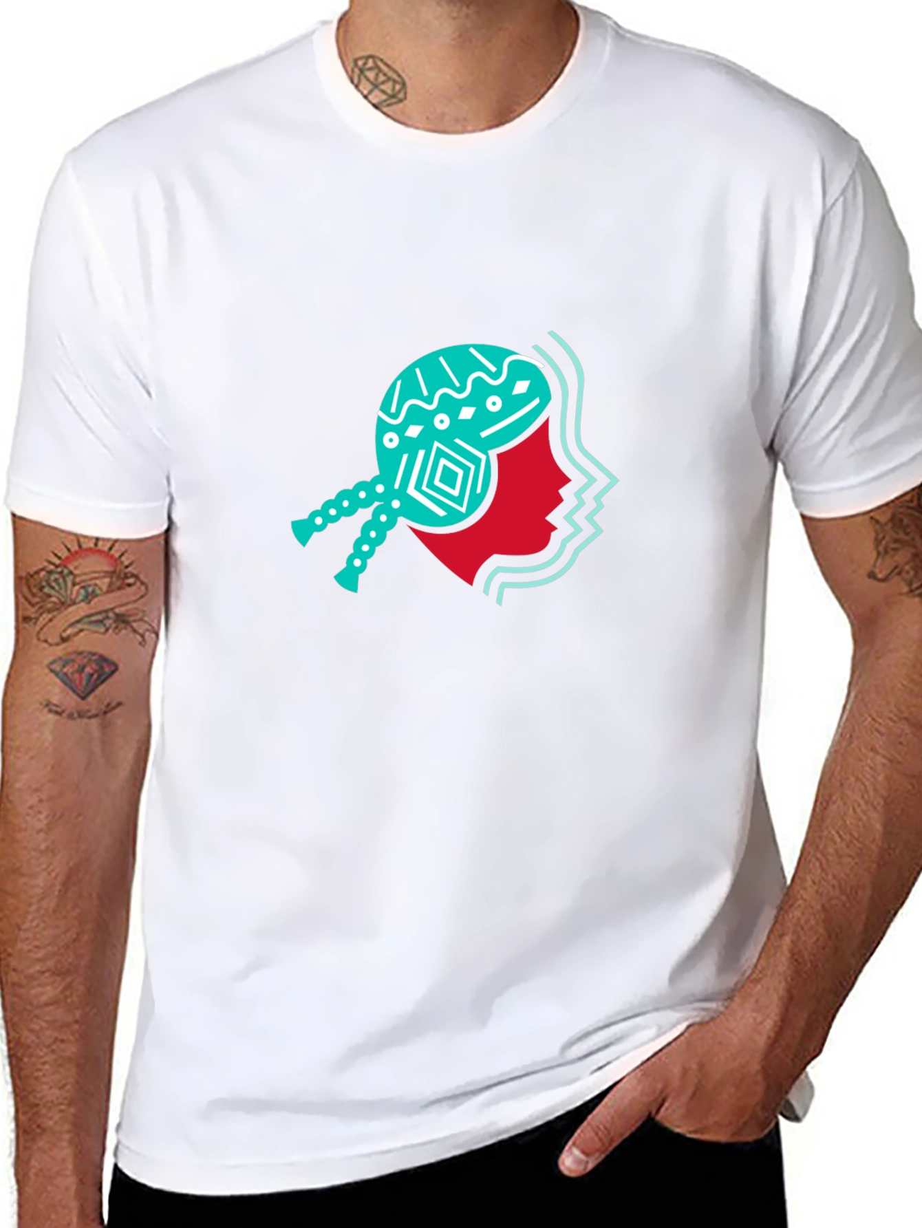 Abstract Face Graphic Tee