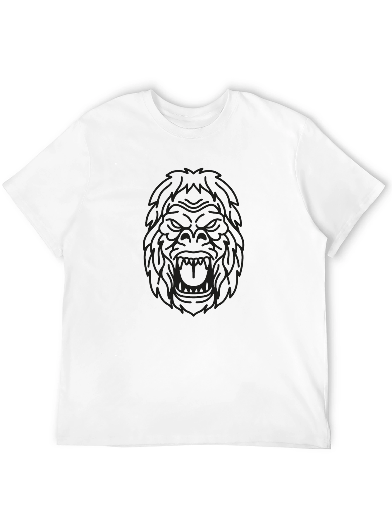 Mens Black Gorilla Graphic T-Shirt